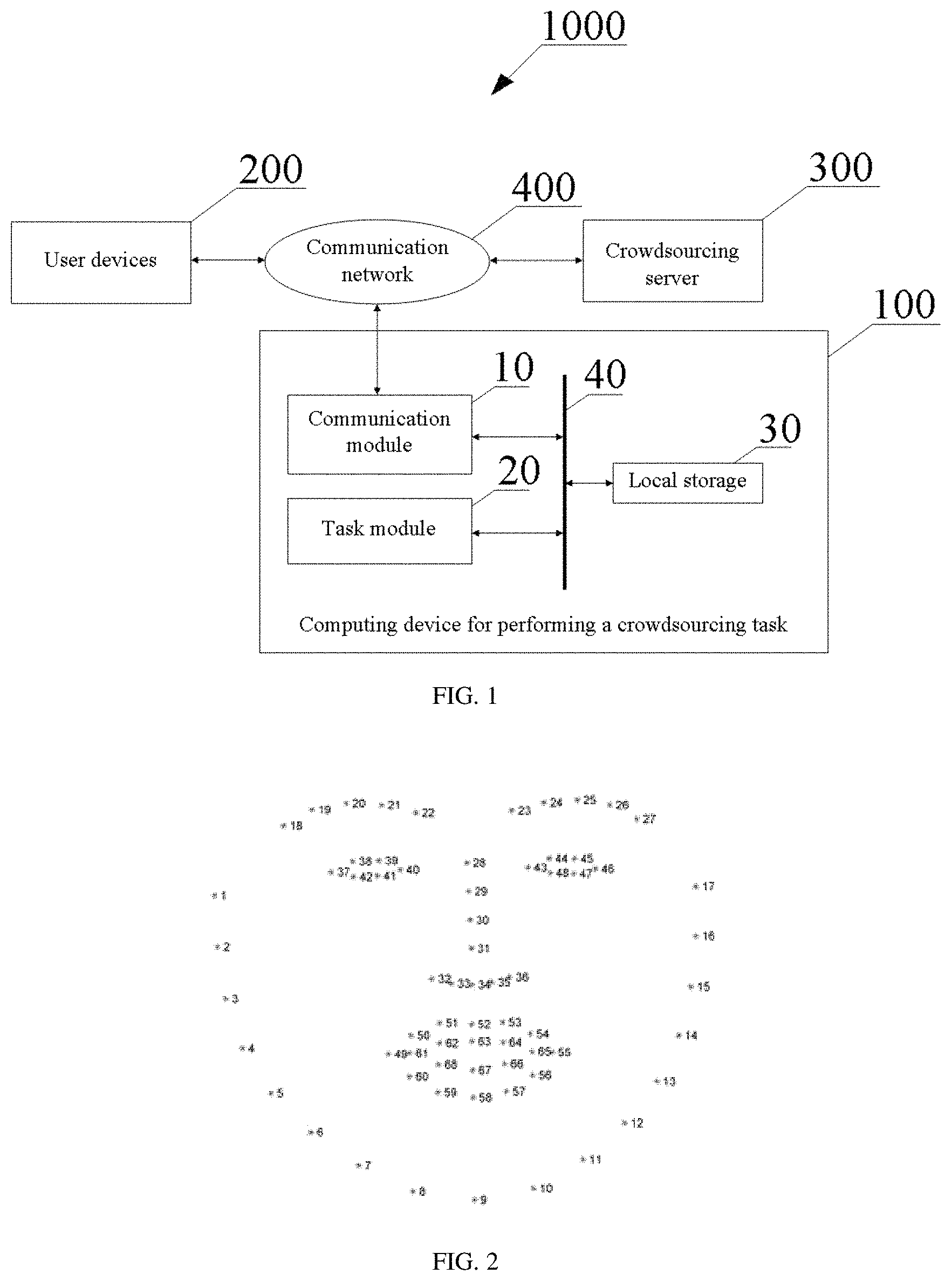 Patent US11783628 Figure 1 – Method and computing device for performing a crowdsourcing task