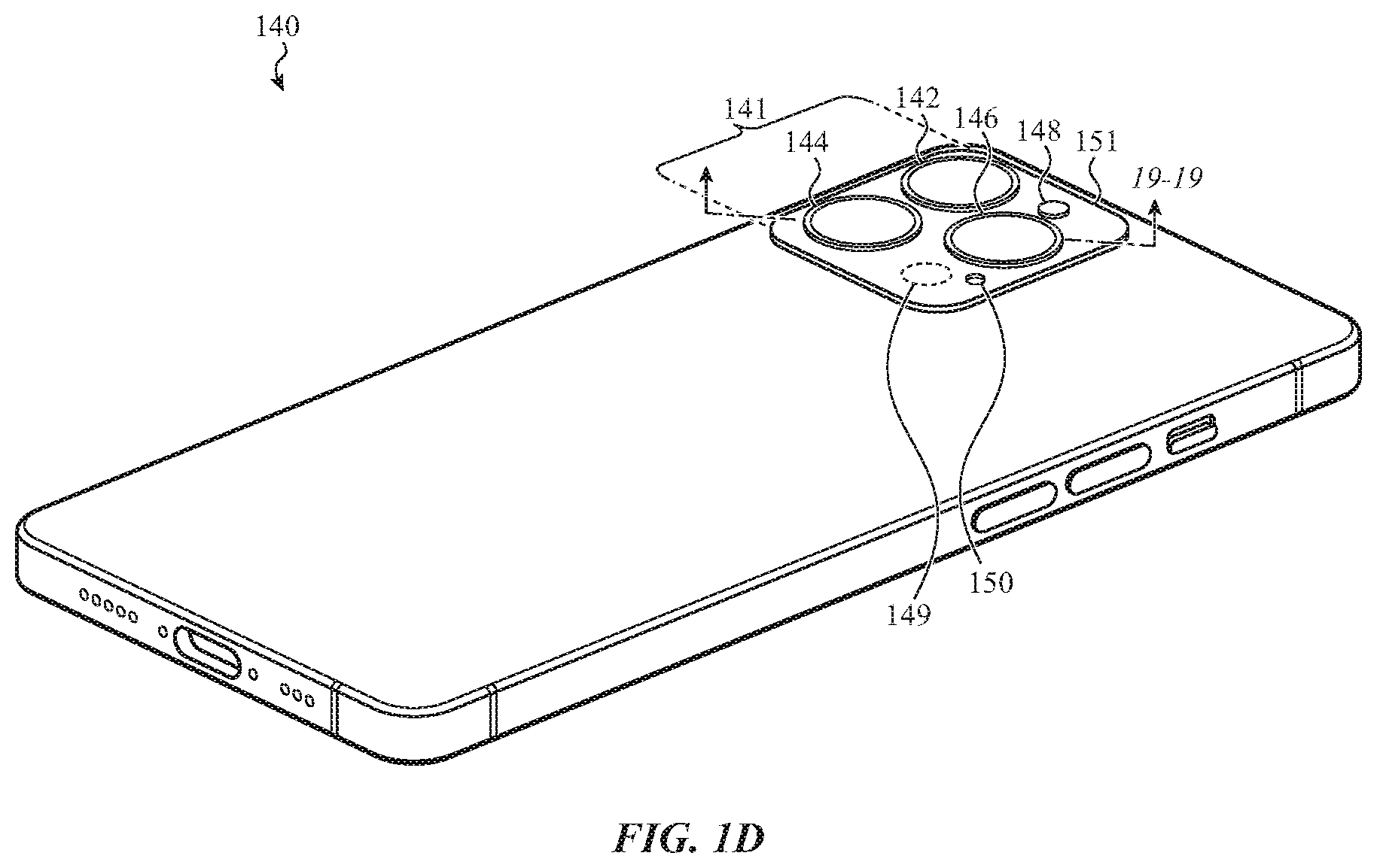 Patent US11783629 Figure 4 – Handheld electronic device