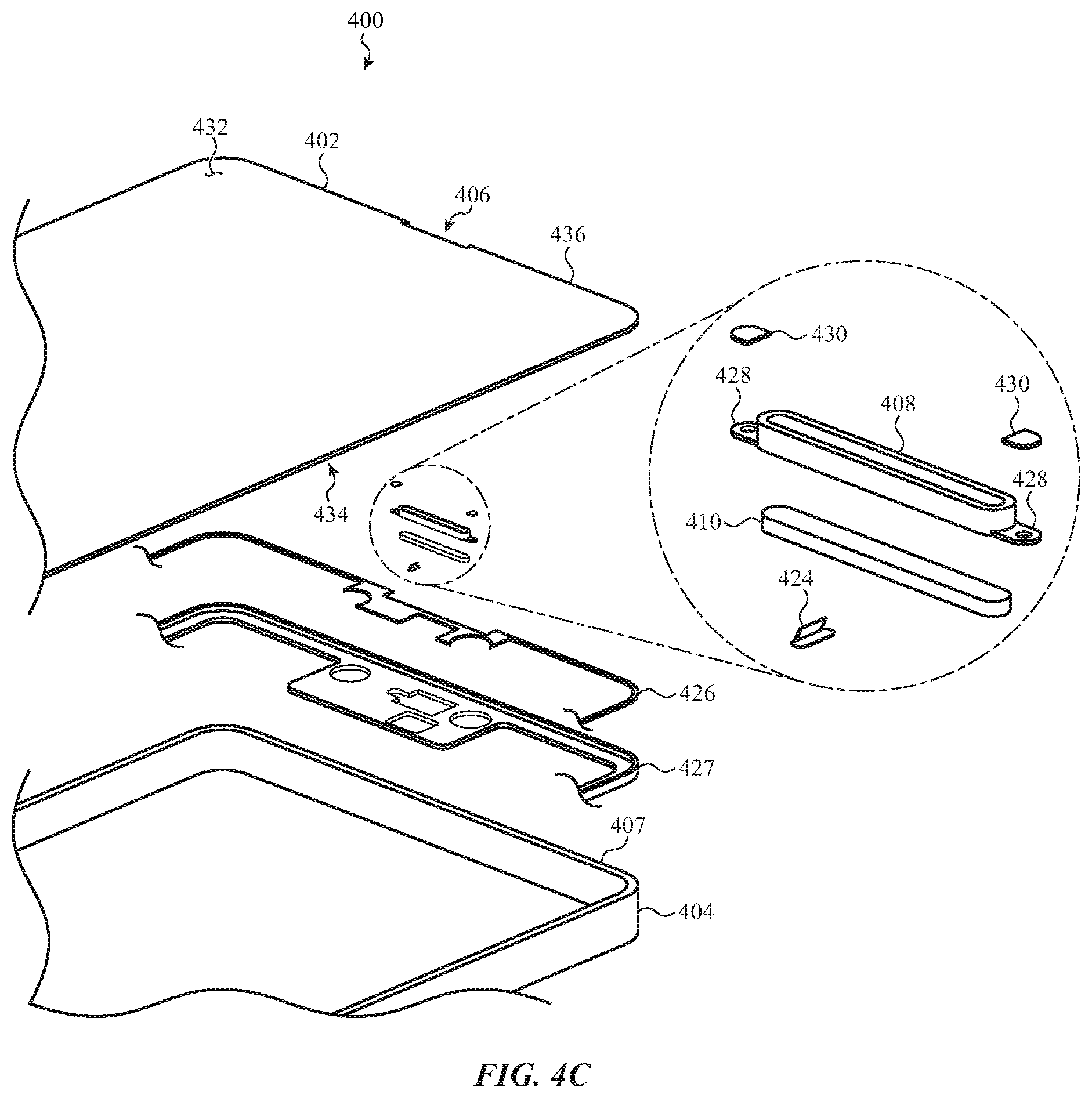 Patent US11783629 Figure 8 – Handheld electronic device