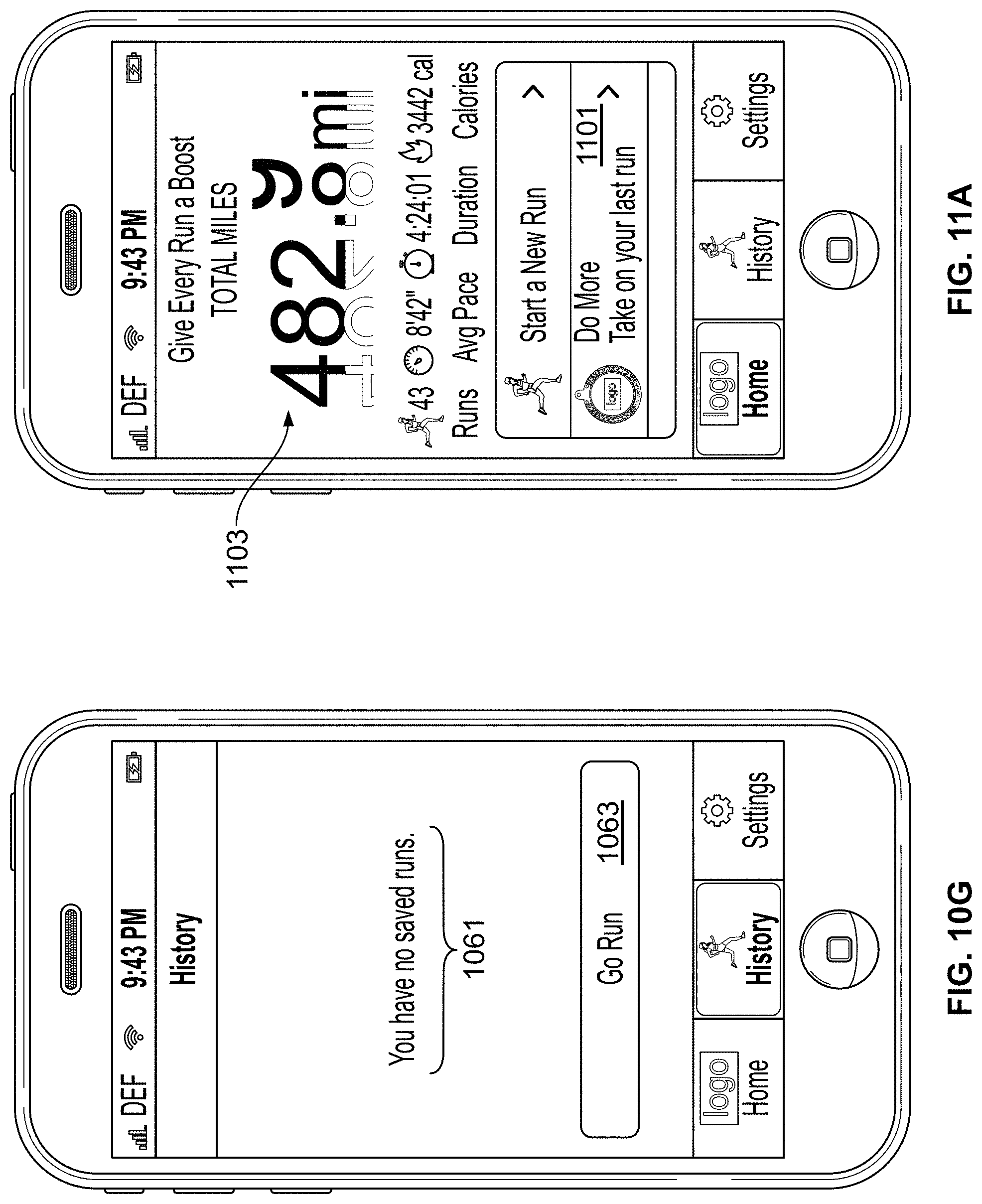 Patent US11783637 Figure 15 – Monitoring fitness using a mobile device