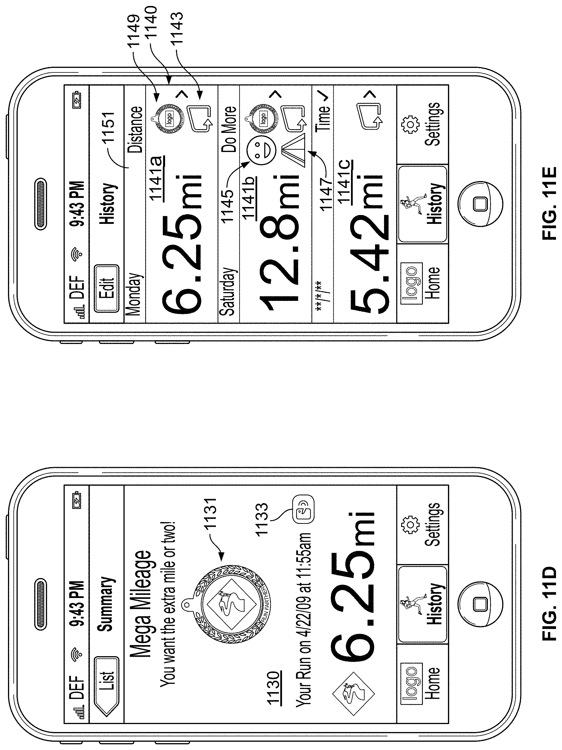 Patent US11783637 Figure 17 – Monitoring fitness using a mobile device