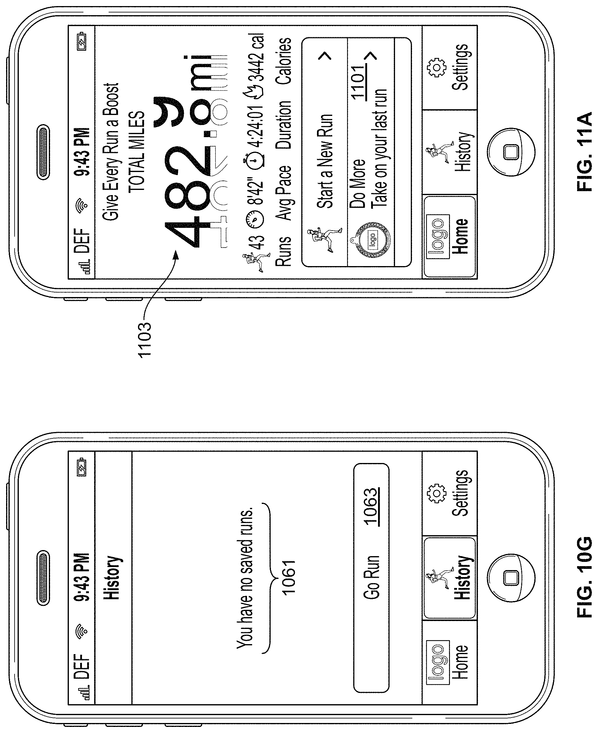 Patent US11783638 Figure 15 – Monitoring fitness using a mobile device