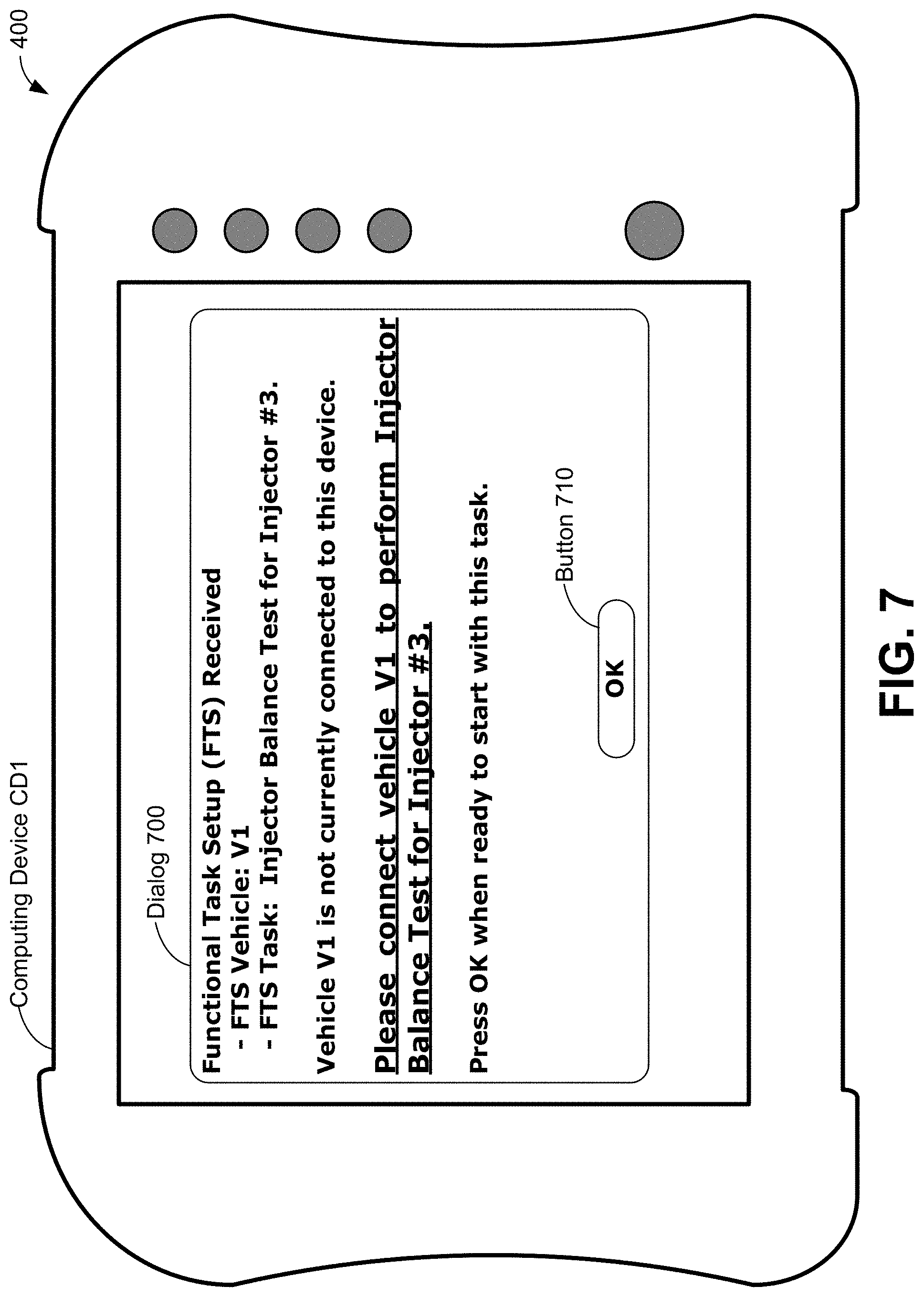 Patent US11783640 Figure 7 – Method and system for outputting diagnostic content based on capability of diagnostic device selected to receive content