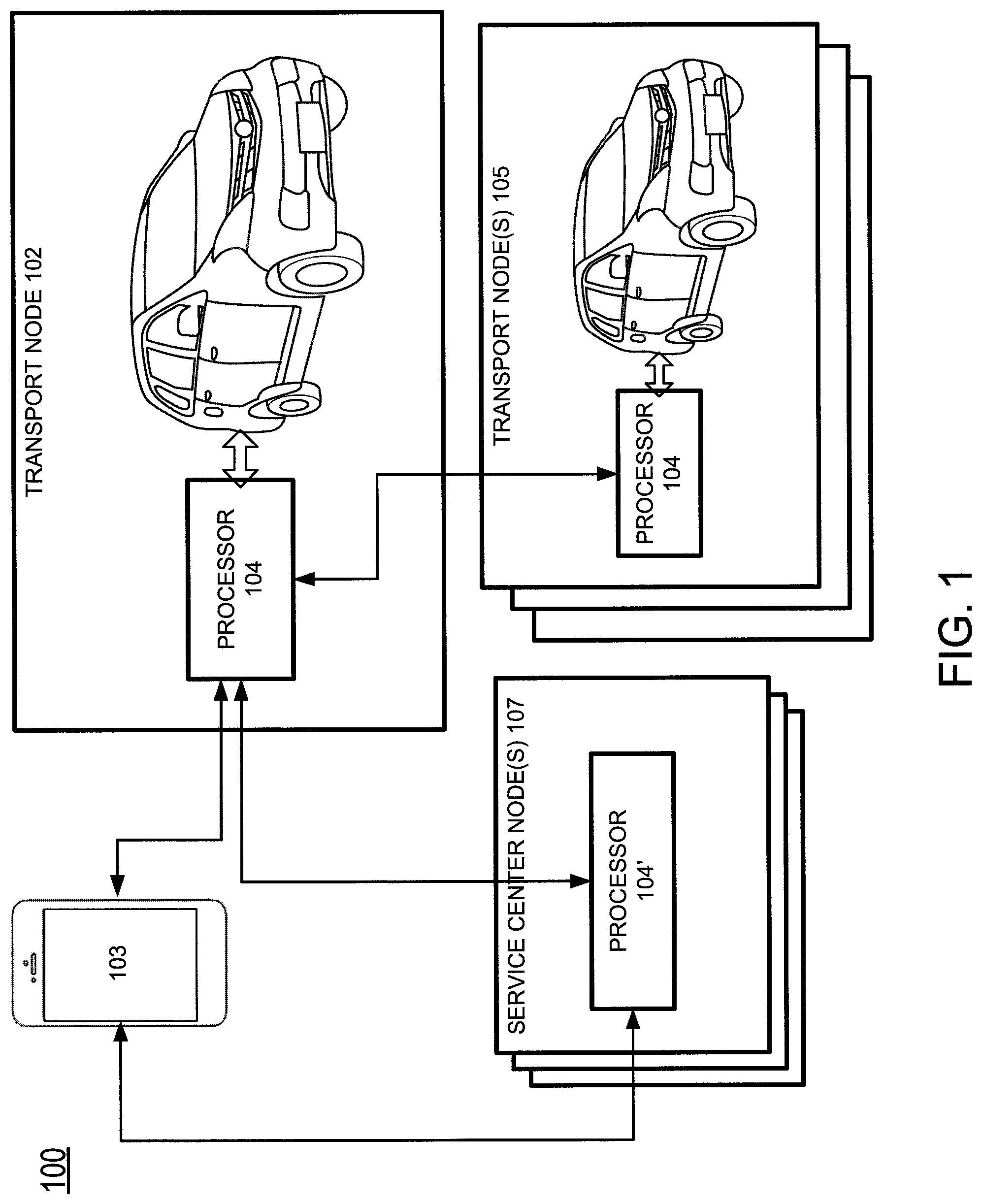 Patent US11783642 Figure 1 – Remote access of transports