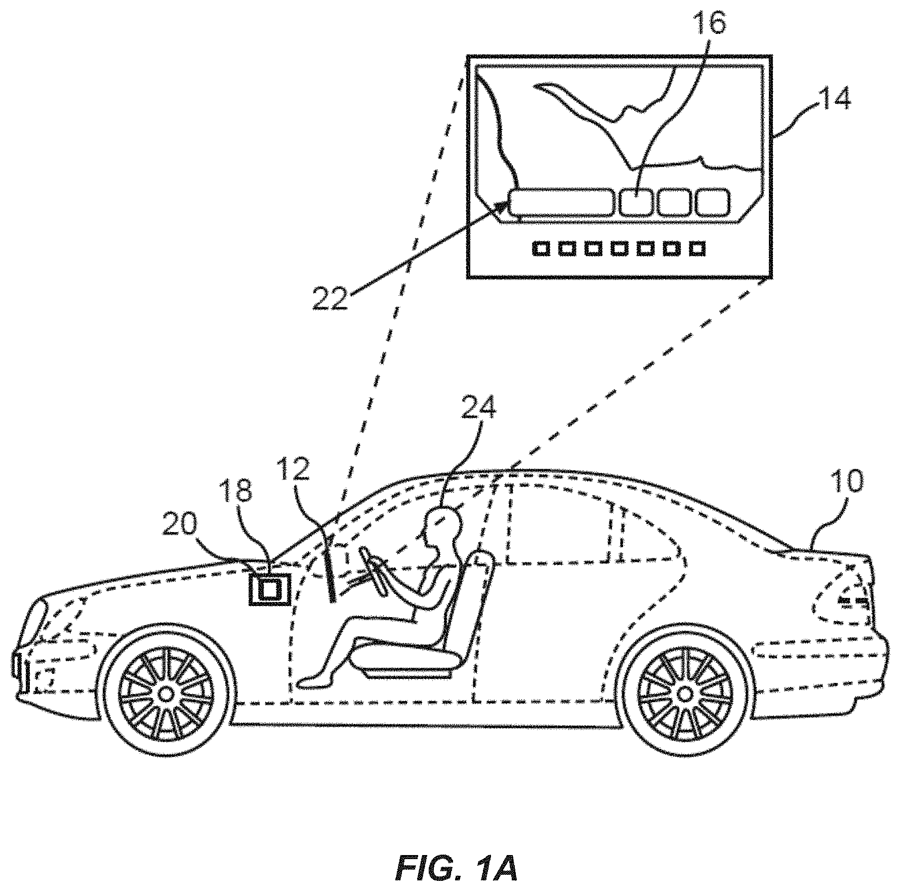 Patent US11783643 — System and/or method for predicting user action in connection with a vehicle user interface using machine learning — Figure 1