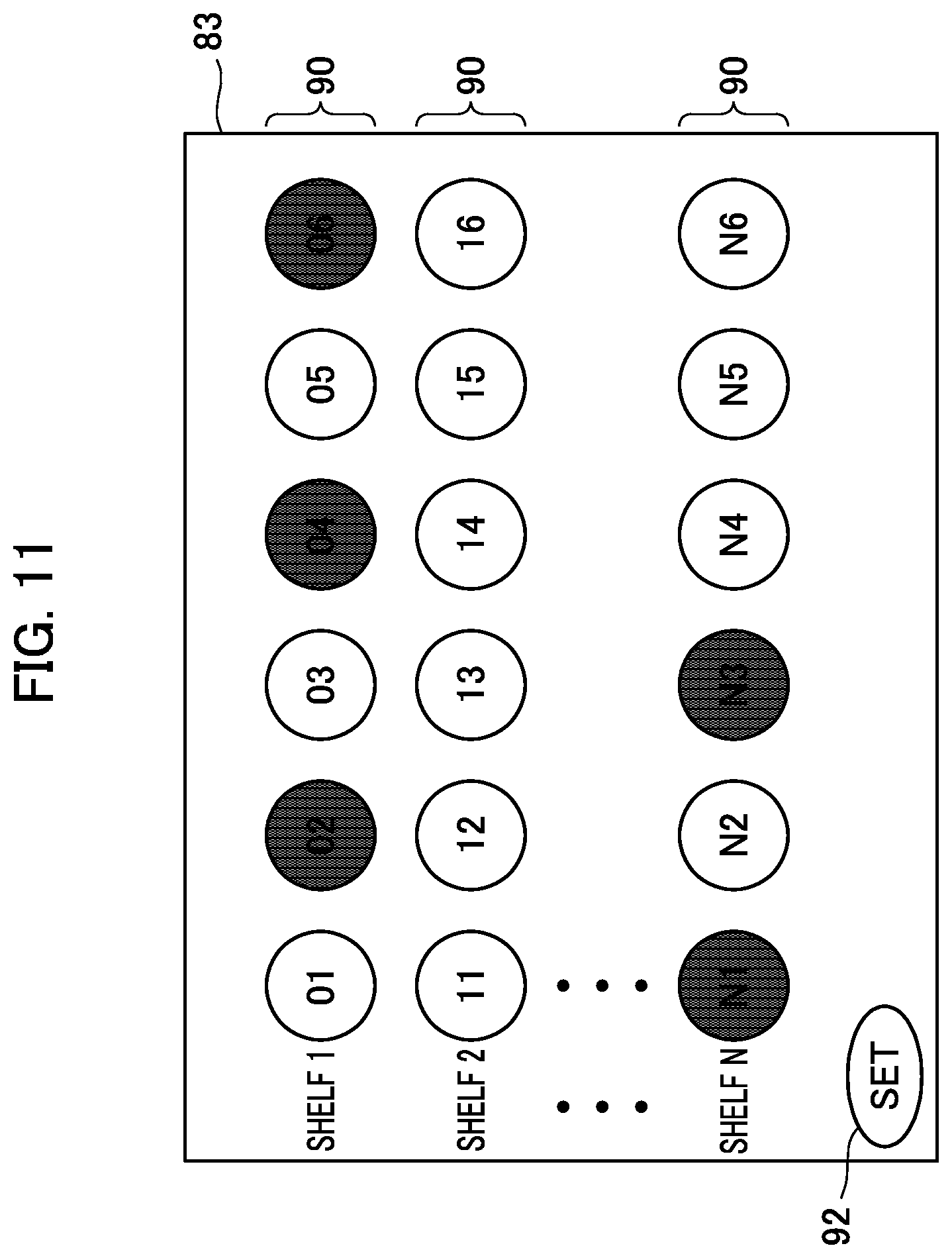 Patent US11783660 Figure 11 – Automatic column setting device for article vending machine