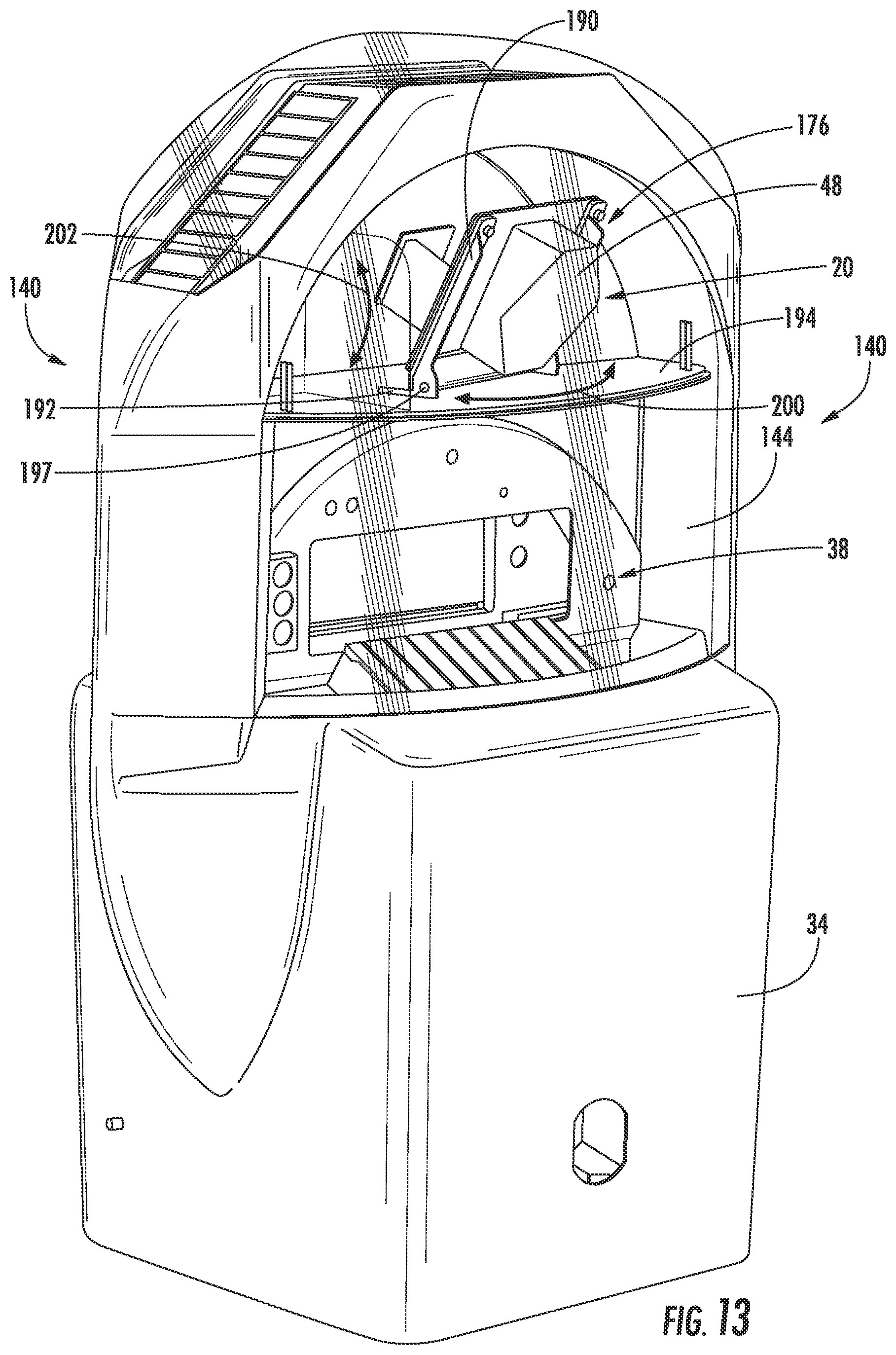 Patent US11783661 Figure 12 – Single space electronic parking meter with meter housing mounted vehicle sensor