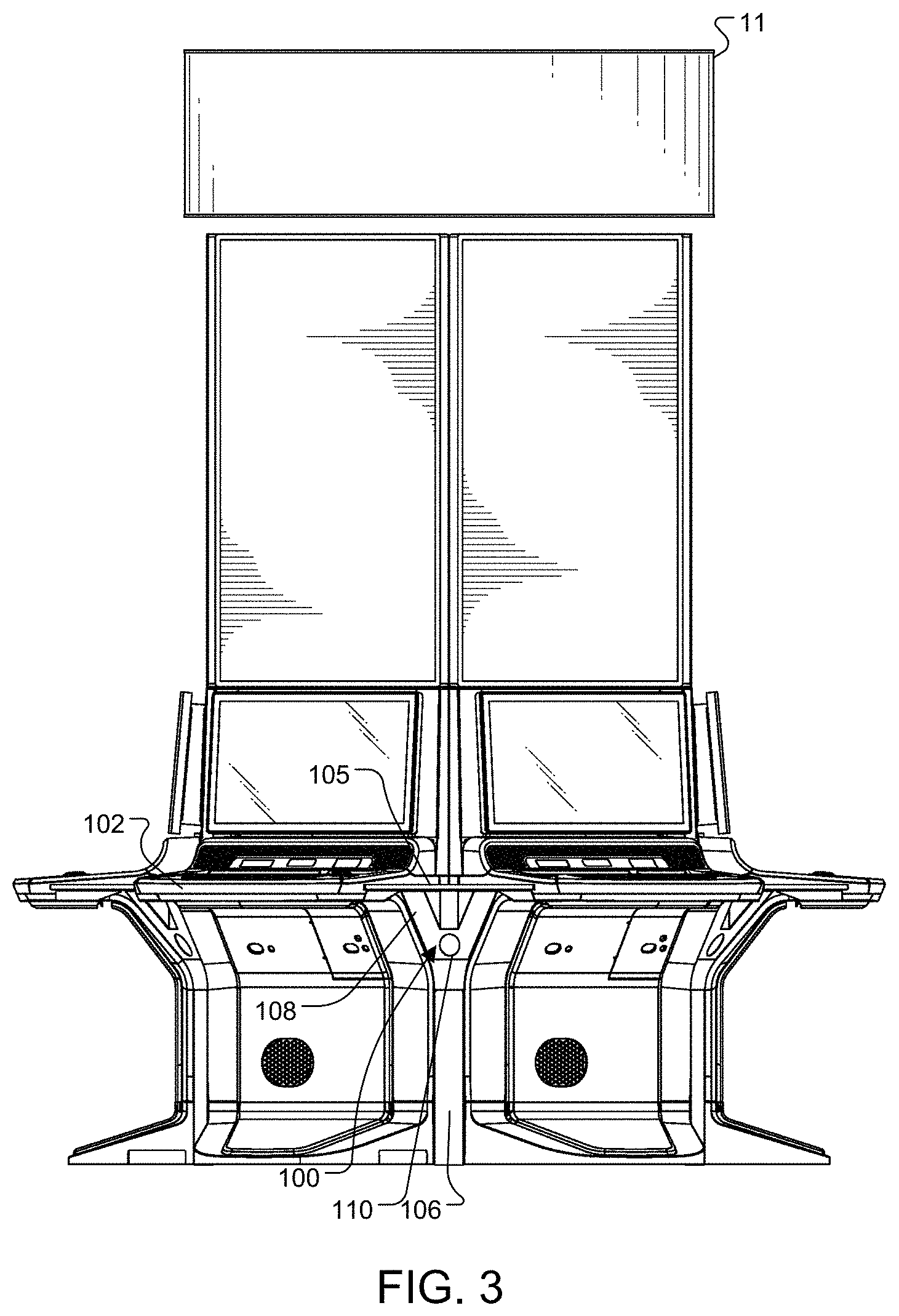 Patent US11783662 Figure 3 – Gaming machine button deck filler