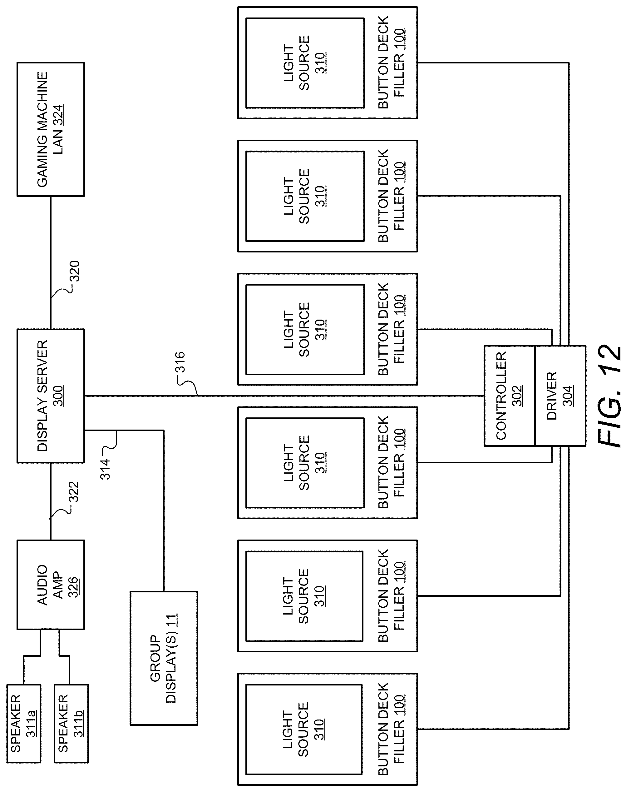 Patent US11783662 Figure 10 – Gaming machine button deck filler