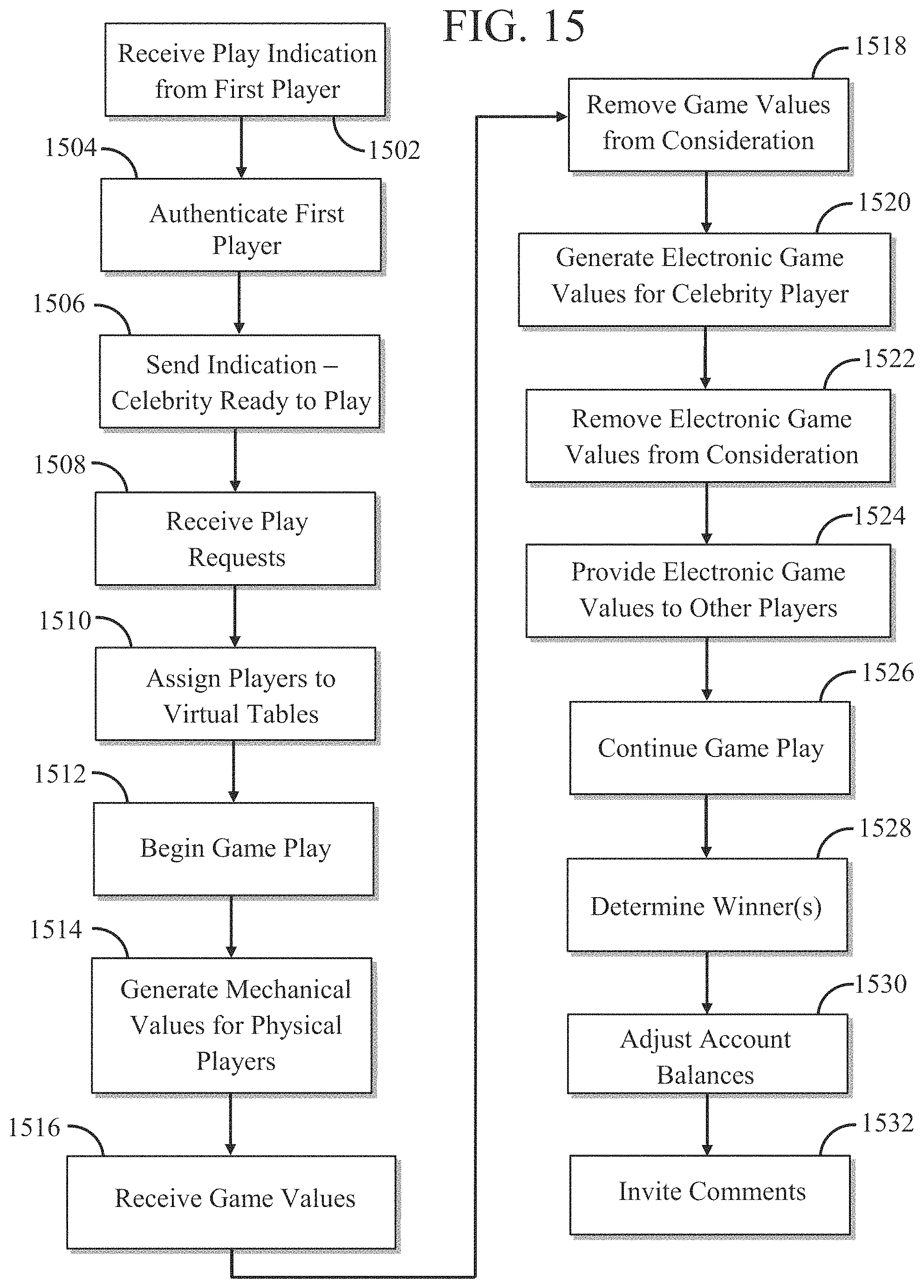 Patent US11783663 Figure 16 – Live roulette hybrid gaming system and method