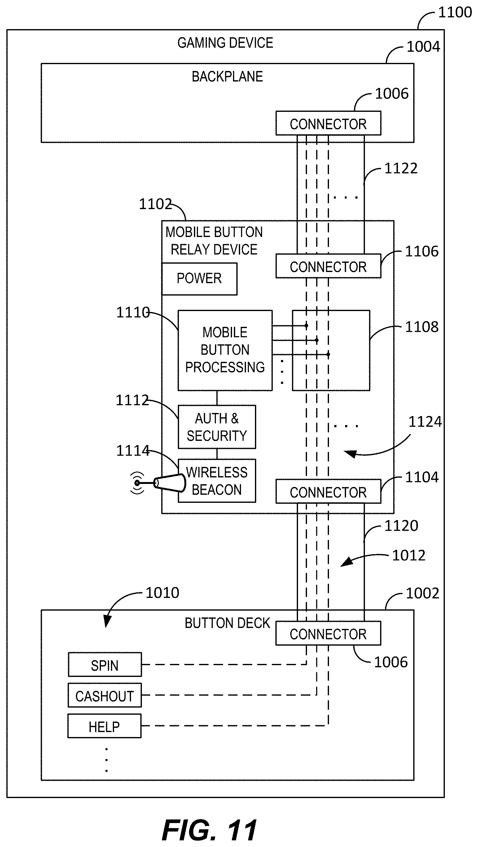 Patent US11783667 Figure 13 – Systems and methods for securely connecting an electronic gaming machine to an end user device