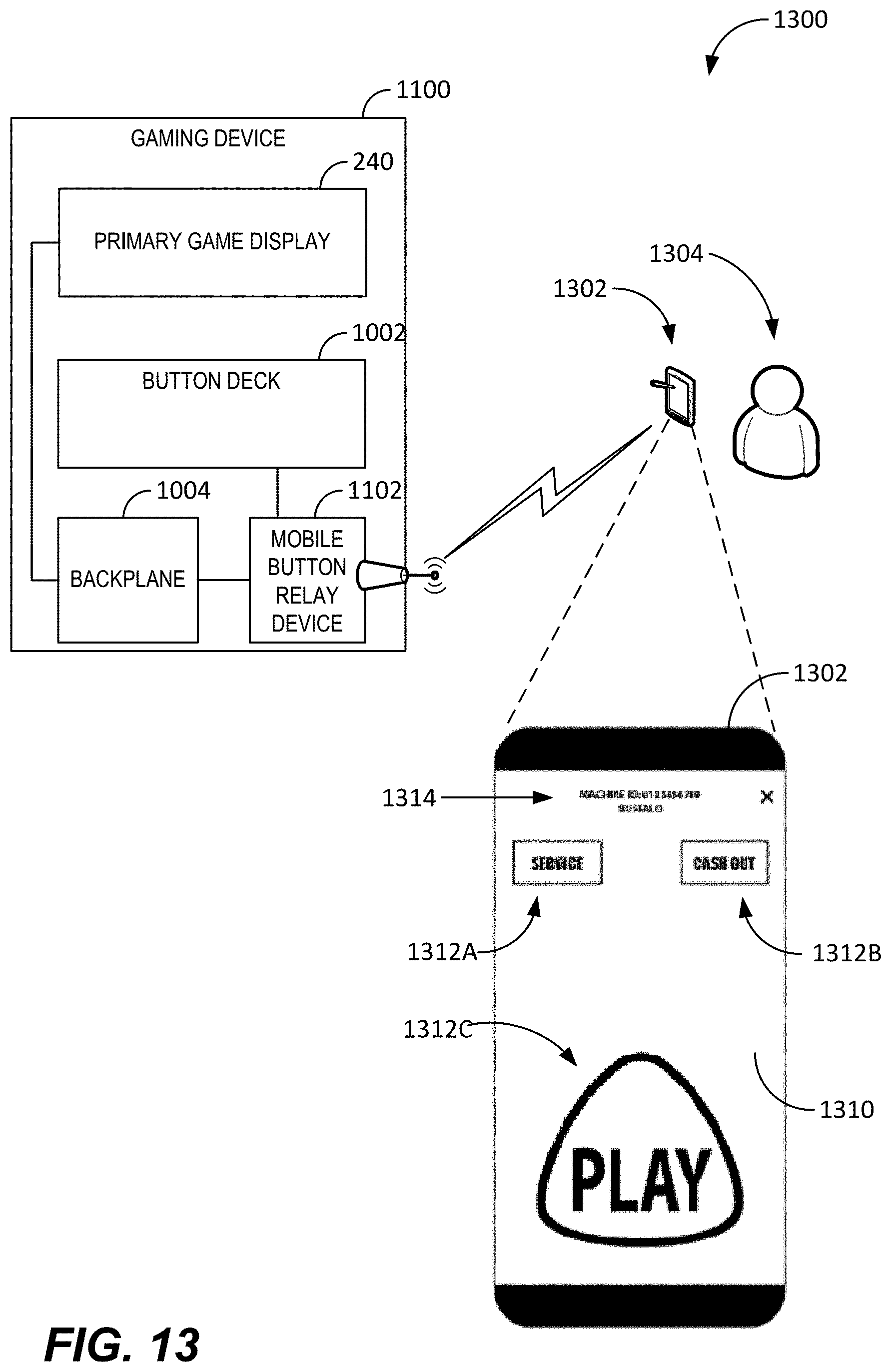 Patent US11783667 Figure 15 – Systems and methods for securely connecting an electronic gaming machine to an end user device