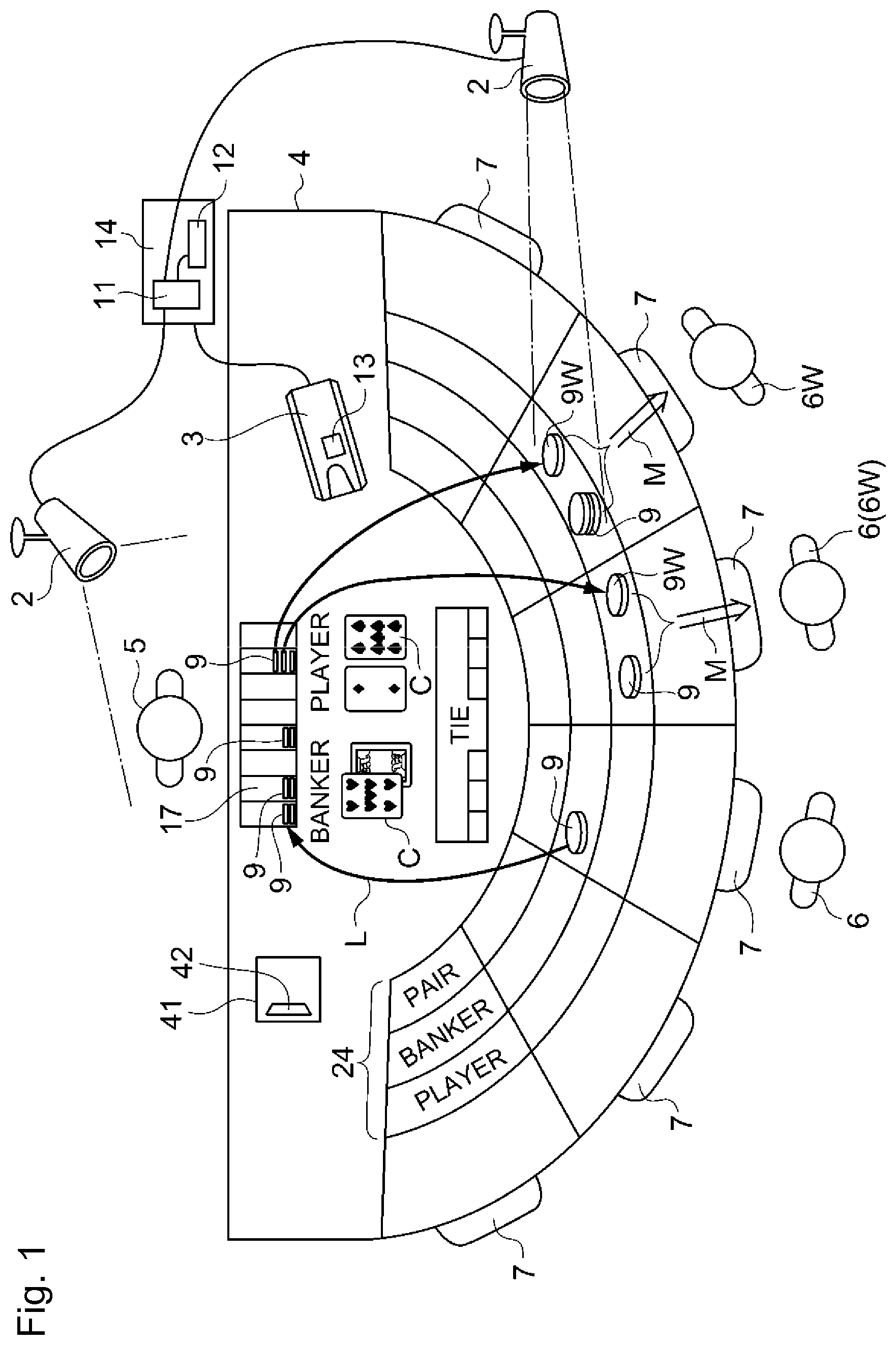 Patent US11783670 Figure 1 – Game management system