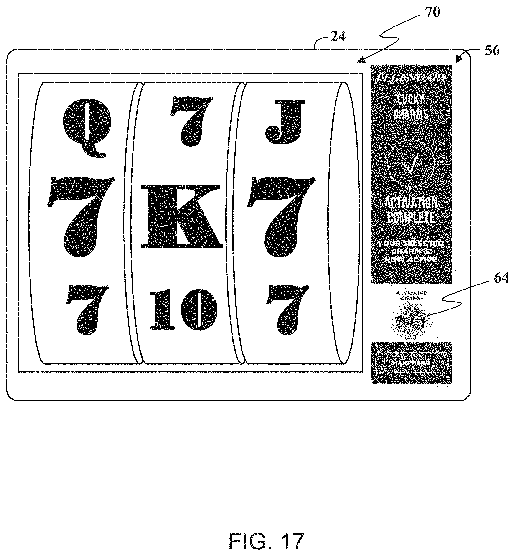 Patent US11783672 Figure 15 – System and methods for operating a casino loyalty computer system to display images of non-fungible tokens associated with blockchain transactions on gaming devices