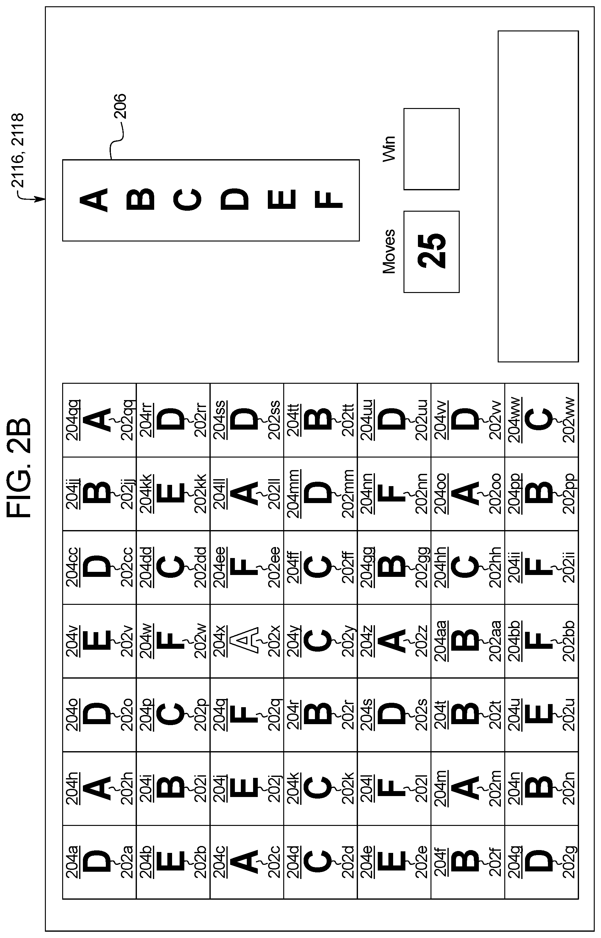 Patent US11783673 Figure 4 – Gaming system and method for determining awards based on matching symbols