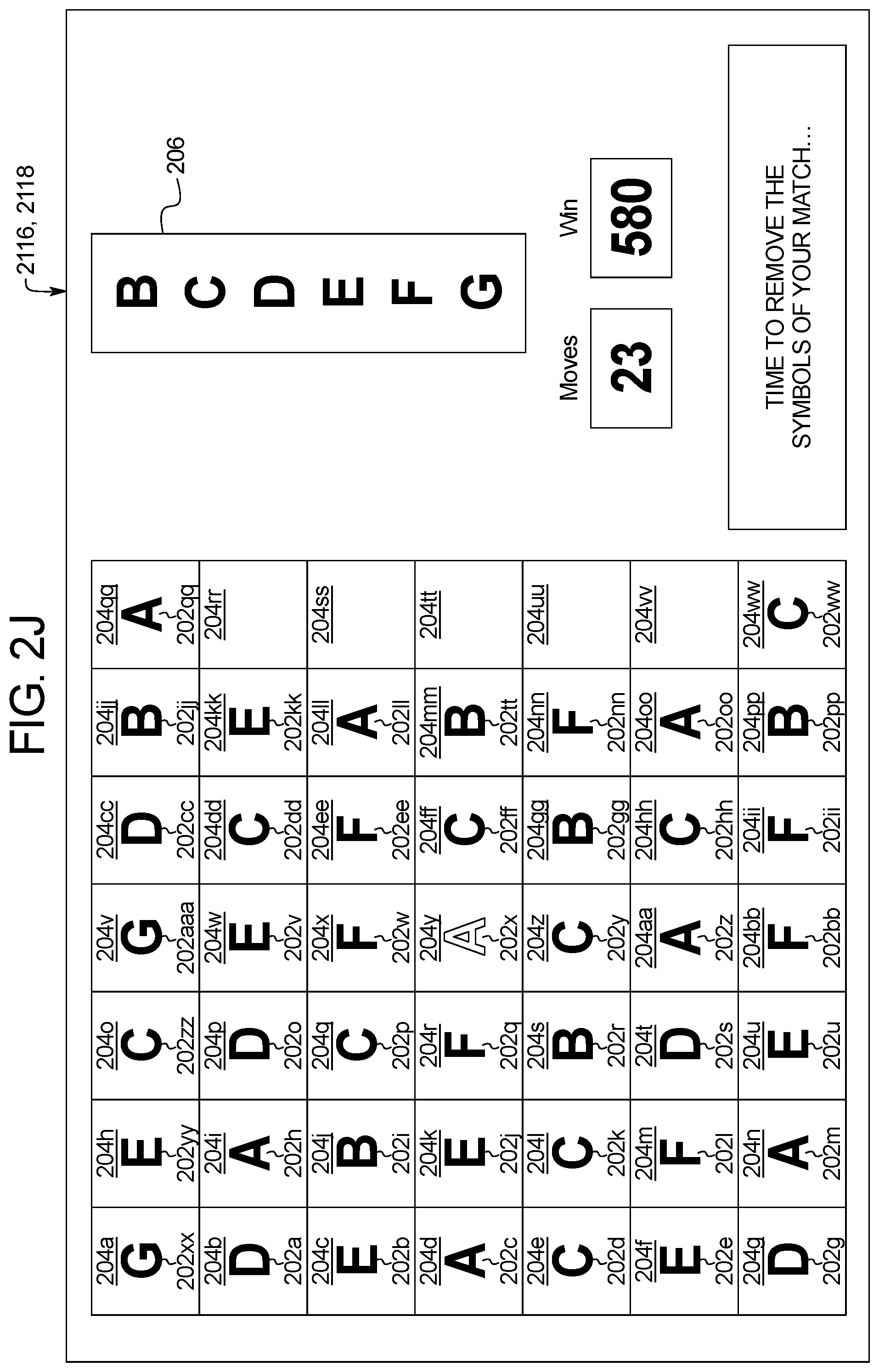 Patent US11783673 Figure 12 – Gaming system and method for determining awards based on matching symbols