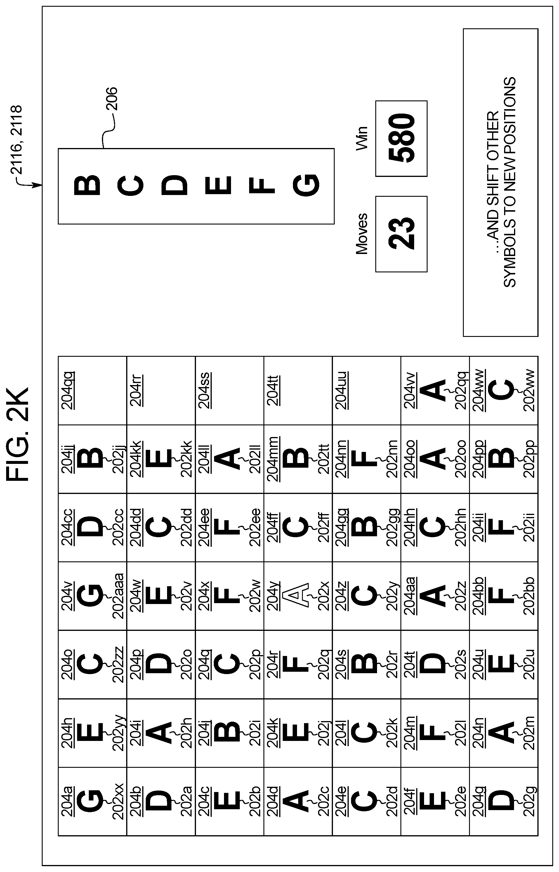Patent US11783673 Figure 13 – Gaming system and method for determining awards based on matching symbols