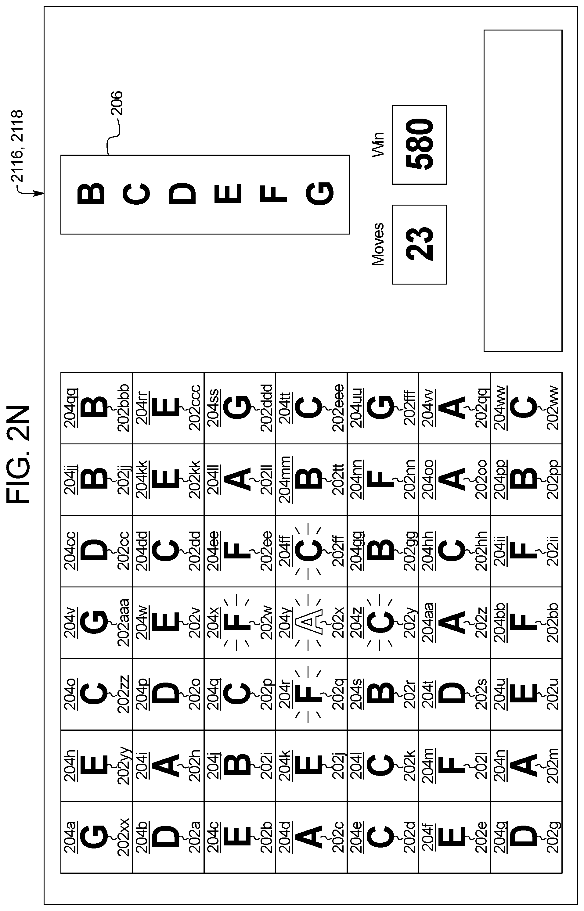Patent US11783673 Figure 16 – Gaming system and method for determining awards based on matching symbols
