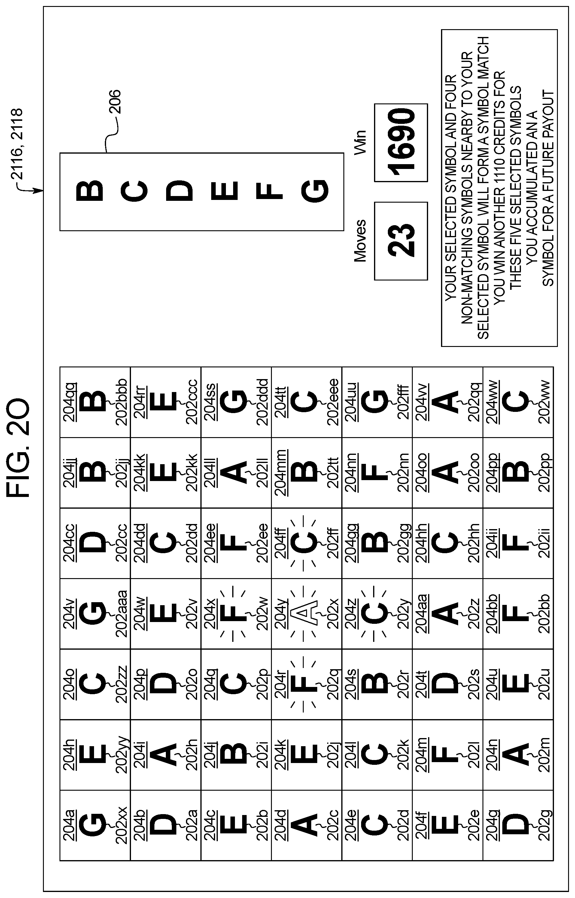 Patent US11783673 Figure 17 – Gaming system and method for determining awards based on matching symbols