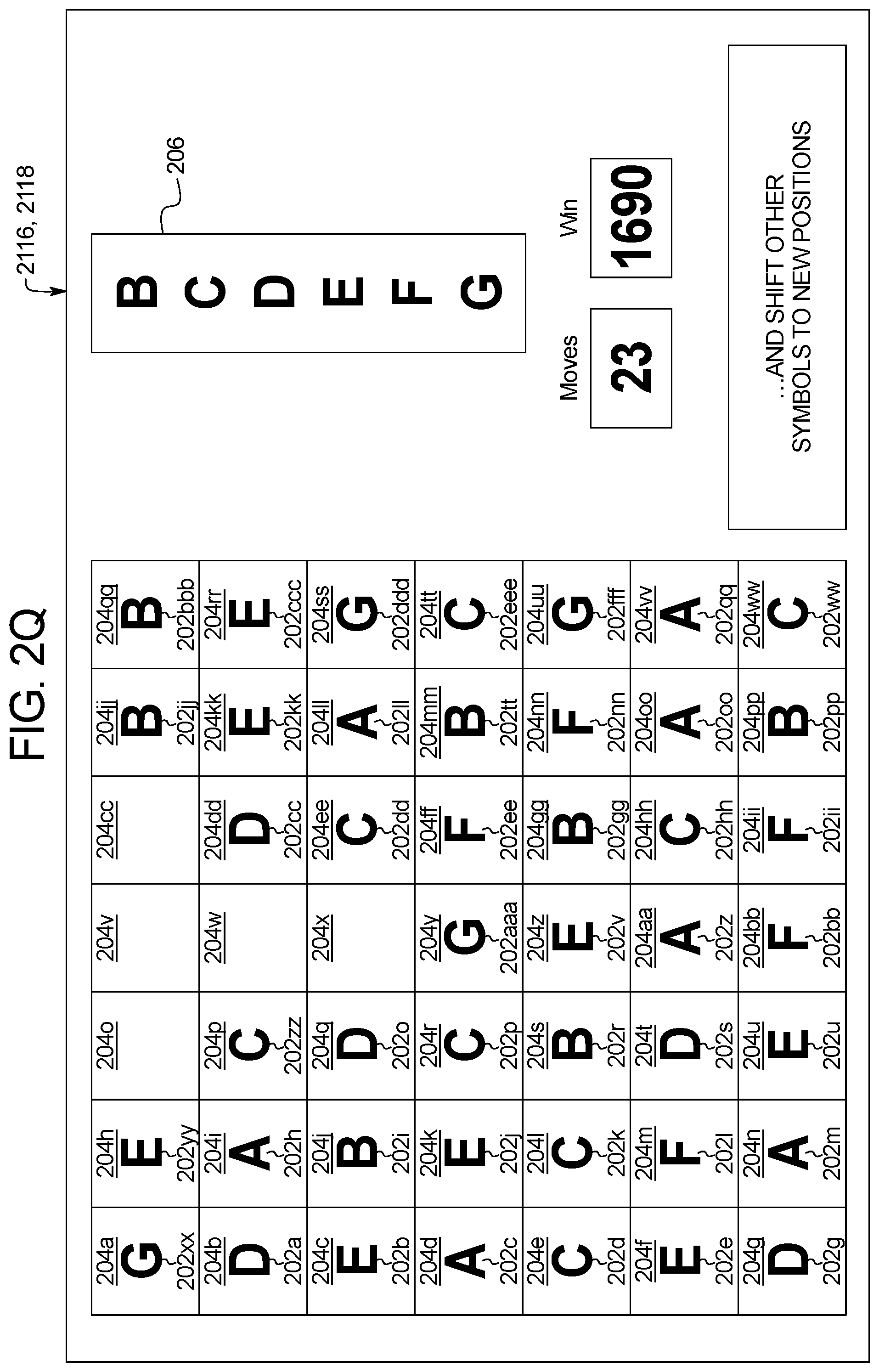 Patent US11783673 Figure 19 – Gaming system and method for determining awards based on matching symbols