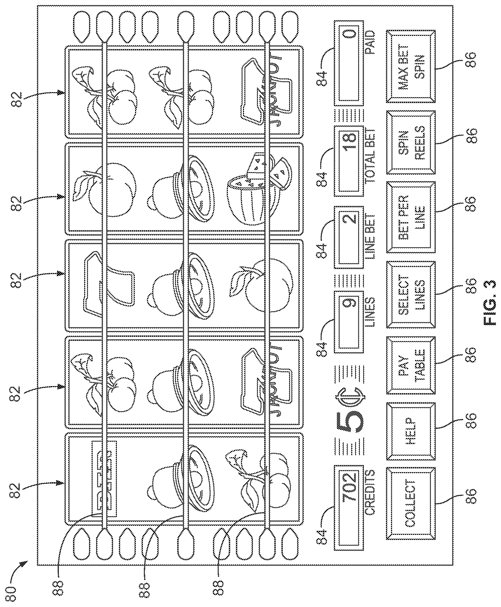 Patent US11783675 Figure 3 – Gaming systems and methods using dynamic modifiers