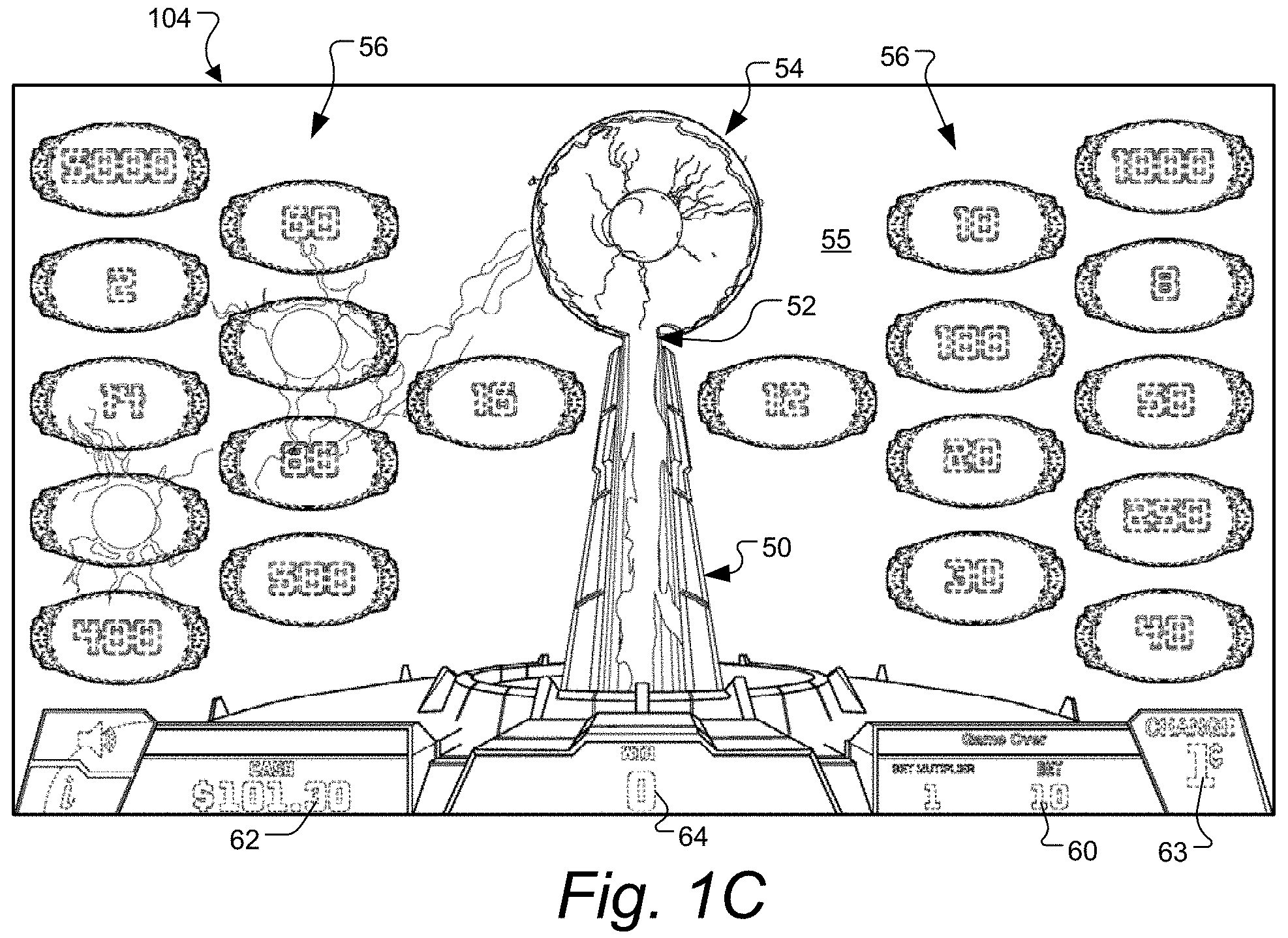 Patent US11783676 Figure 2 – Gaming machine and method having persistent continuum feature