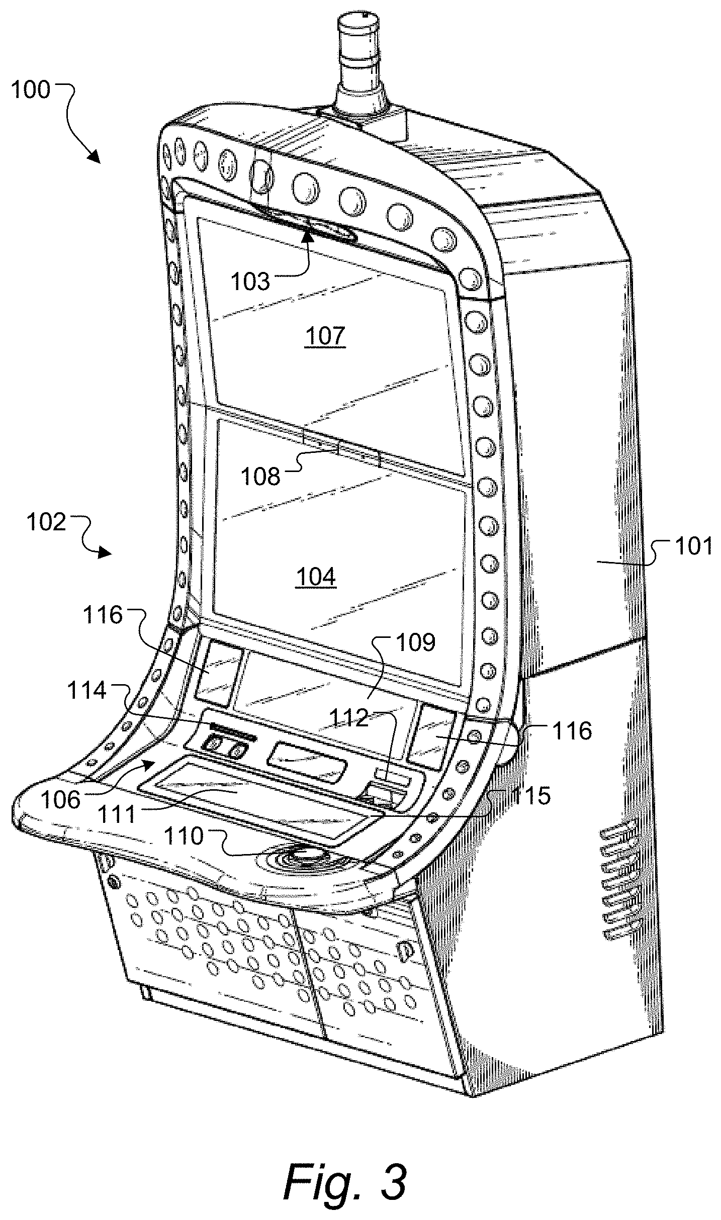 Patent US11783676 Figure 4 – Gaming machine and method having persistent continuum feature