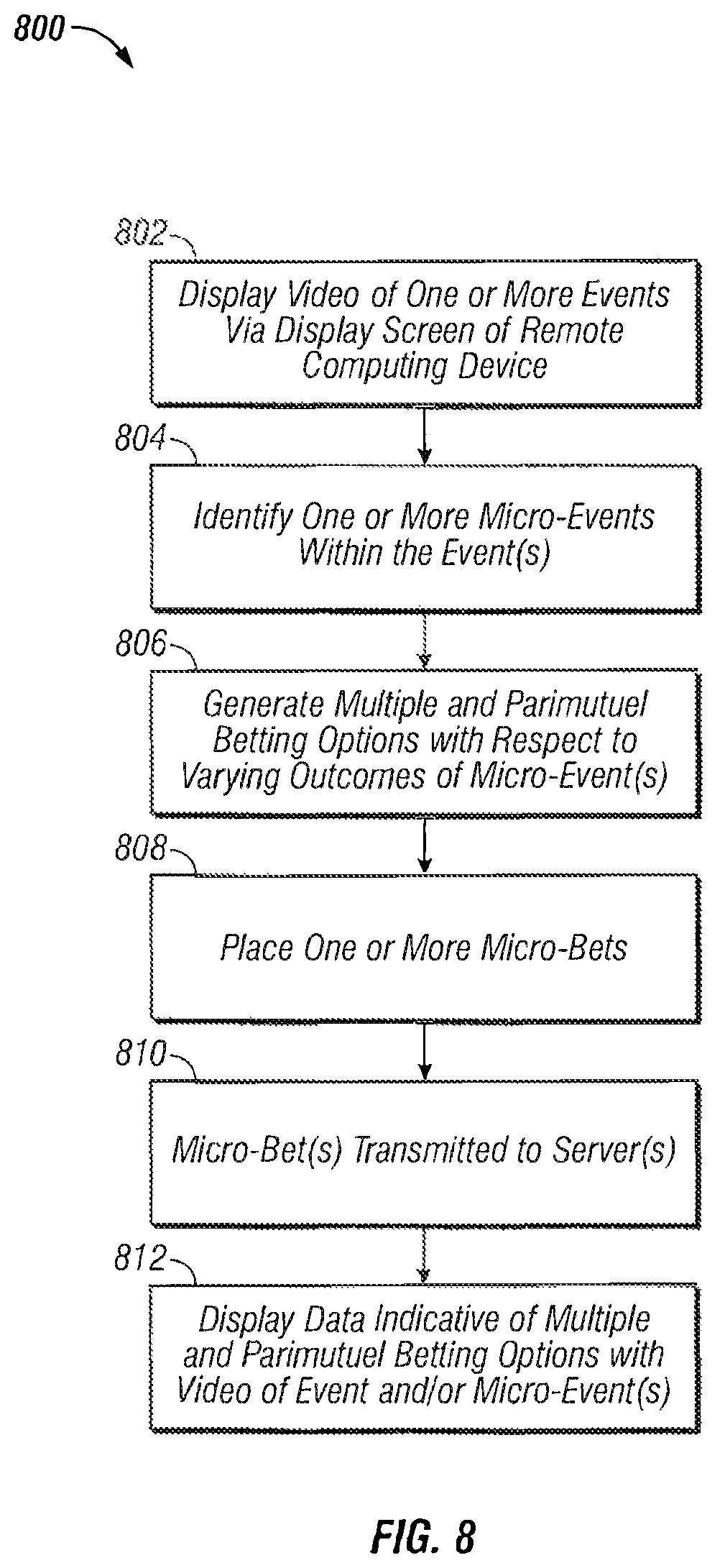 Patent US11783679 Figure 7 – Location-based wagering via remote devices