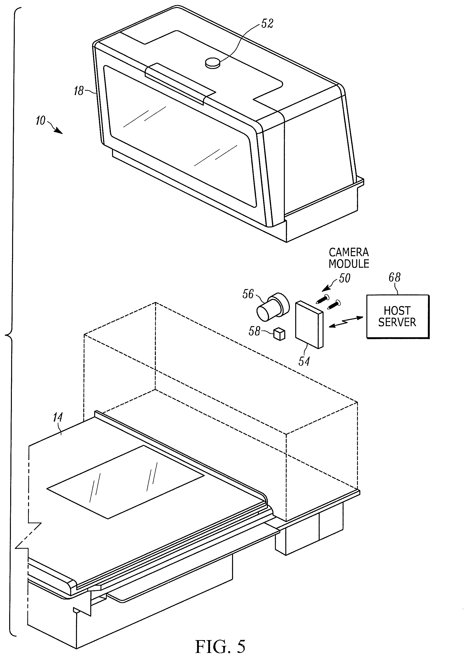 Patent US11783681 Figure 5 – Bioptical barcode reader