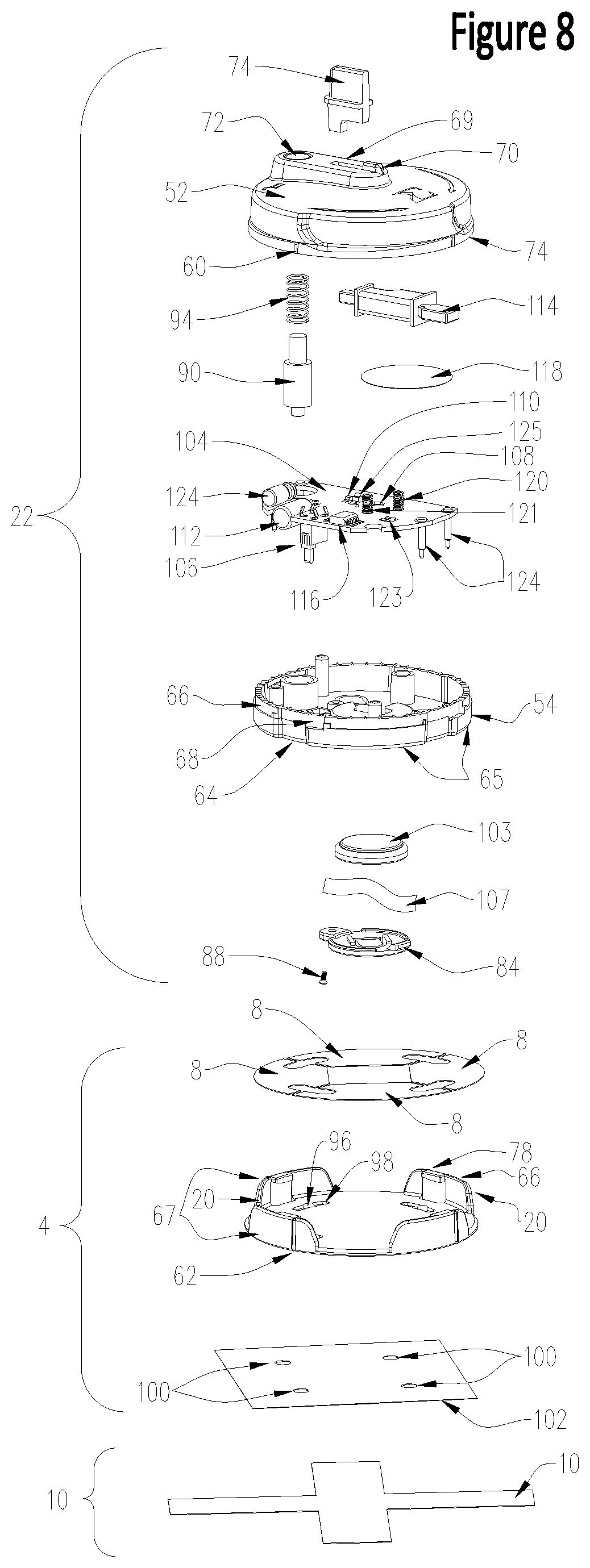 Patent US11783684 Figure 3 – Portions of a security device system; methods of making and using them