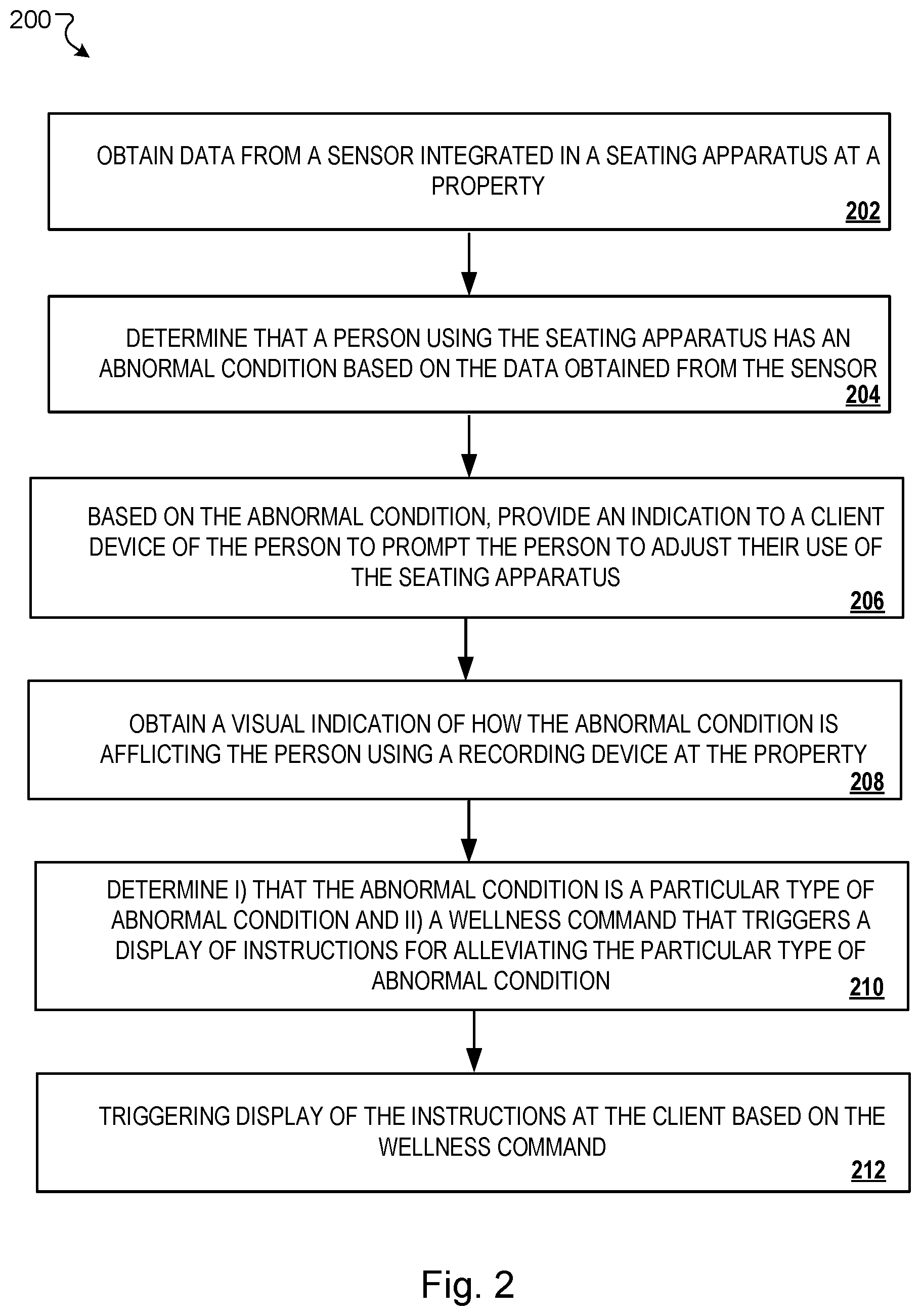 Patent US11783689 Figure 2 – Intelligent seating for wellness monitoring