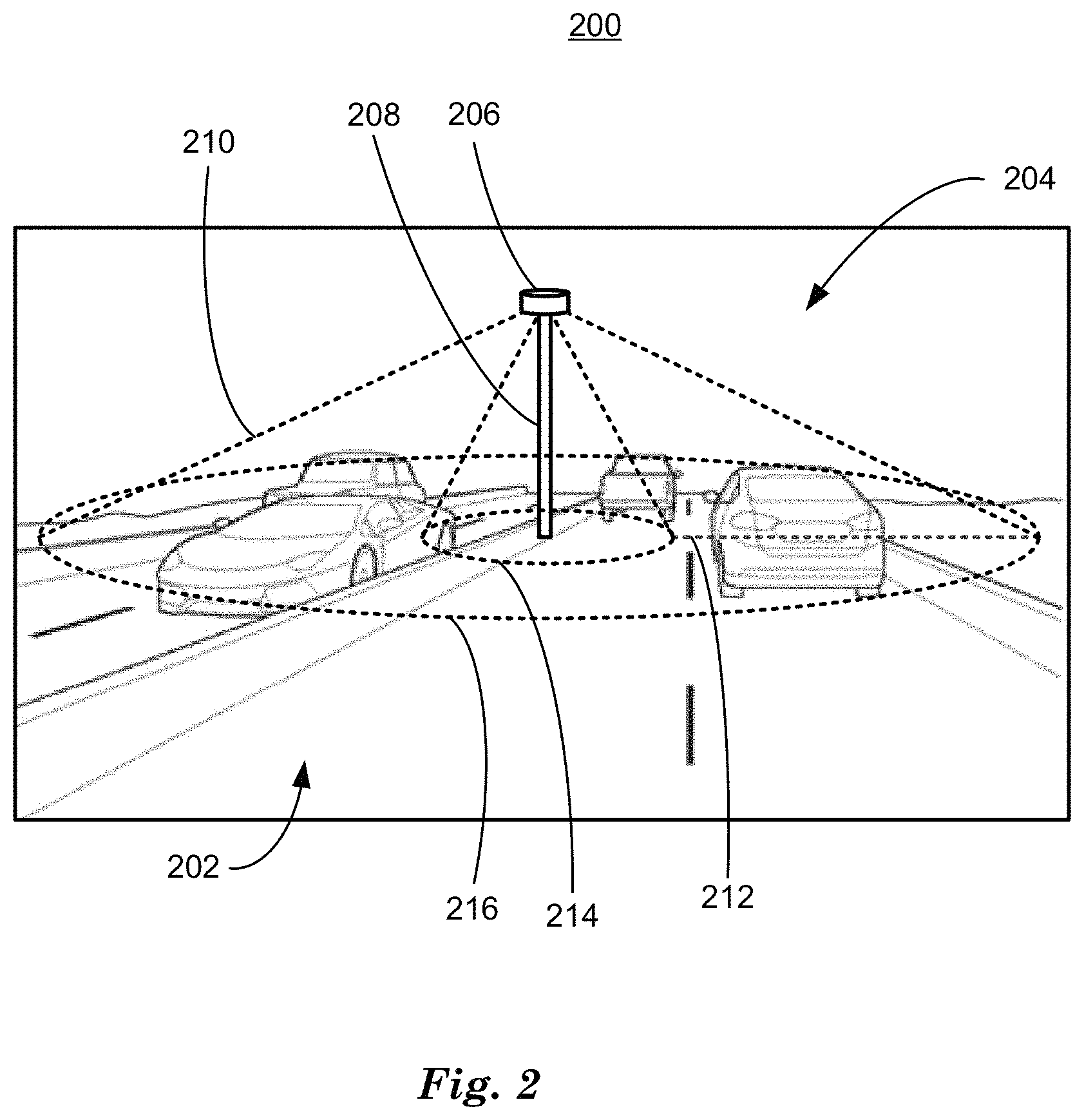 Patent US11783707 Figure 2 – Vehicle path planning