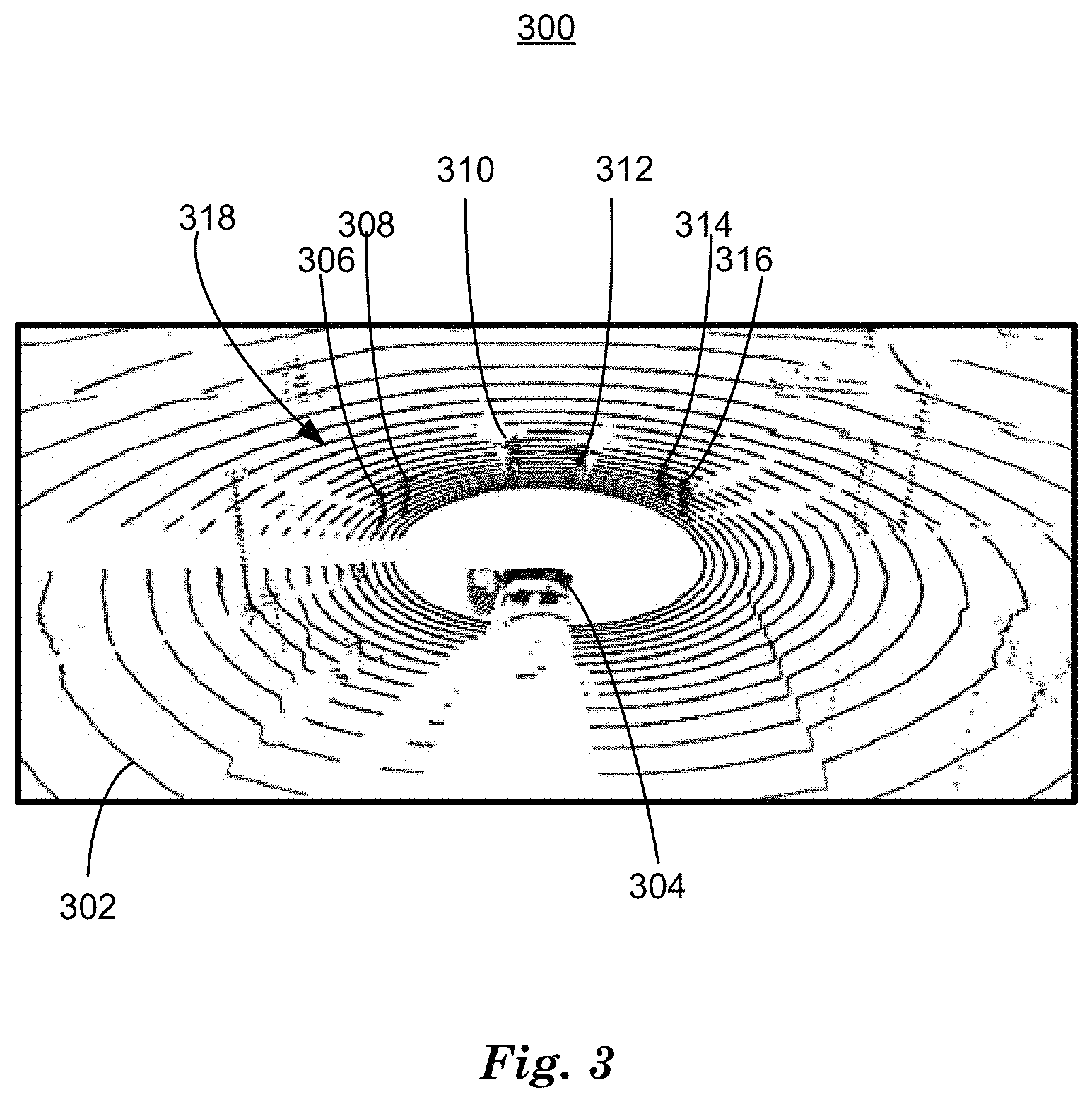 Patent US11783707 Figure 3 – Vehicle path planning