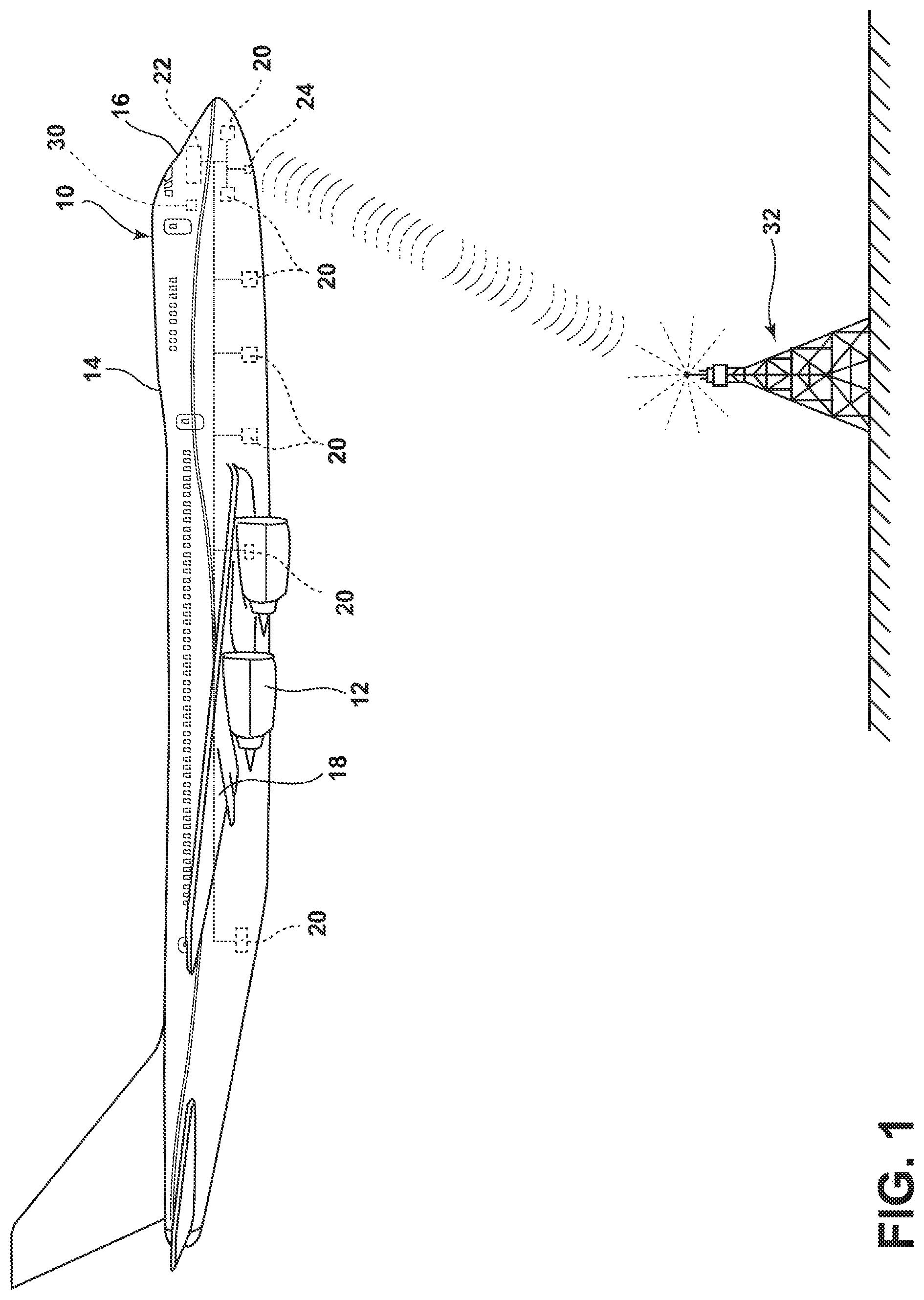 Patent US11783714 Figure 1 – Method and system for synchronizing a flight management system with an external device