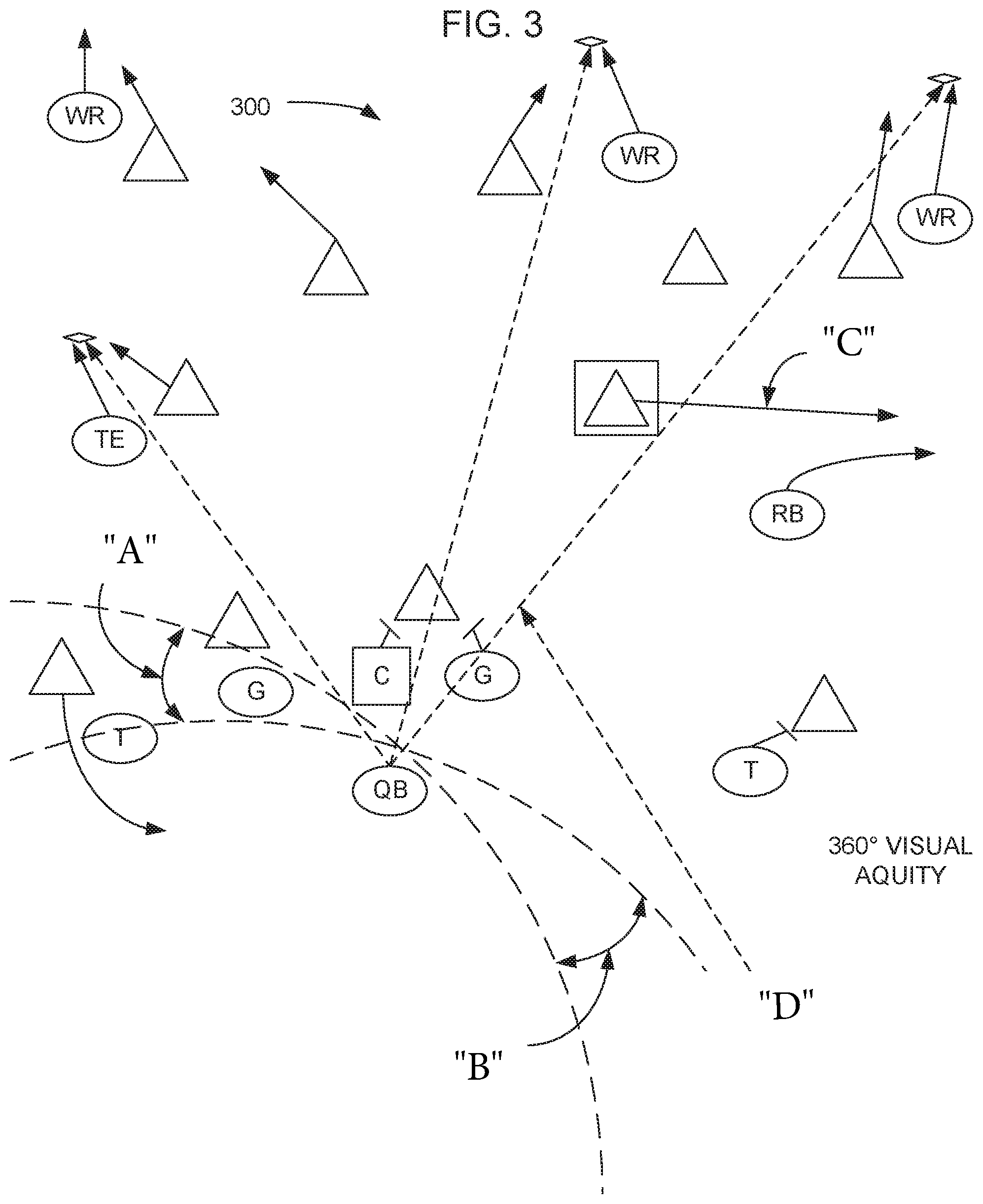 Patent US11783721 Figure 4 – Virtual team sport trainer