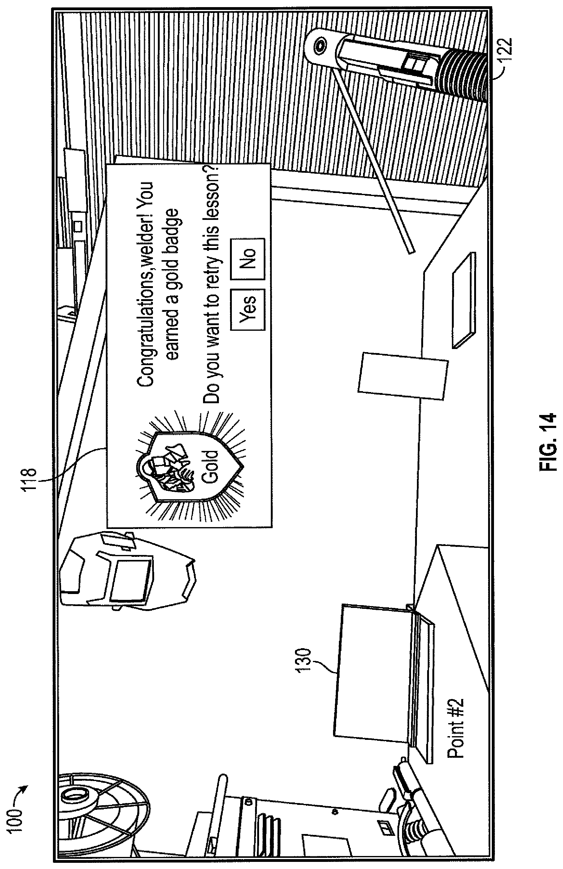 Patent US11783727 Figure 14 – Lesson-based virtual reality welding training system
