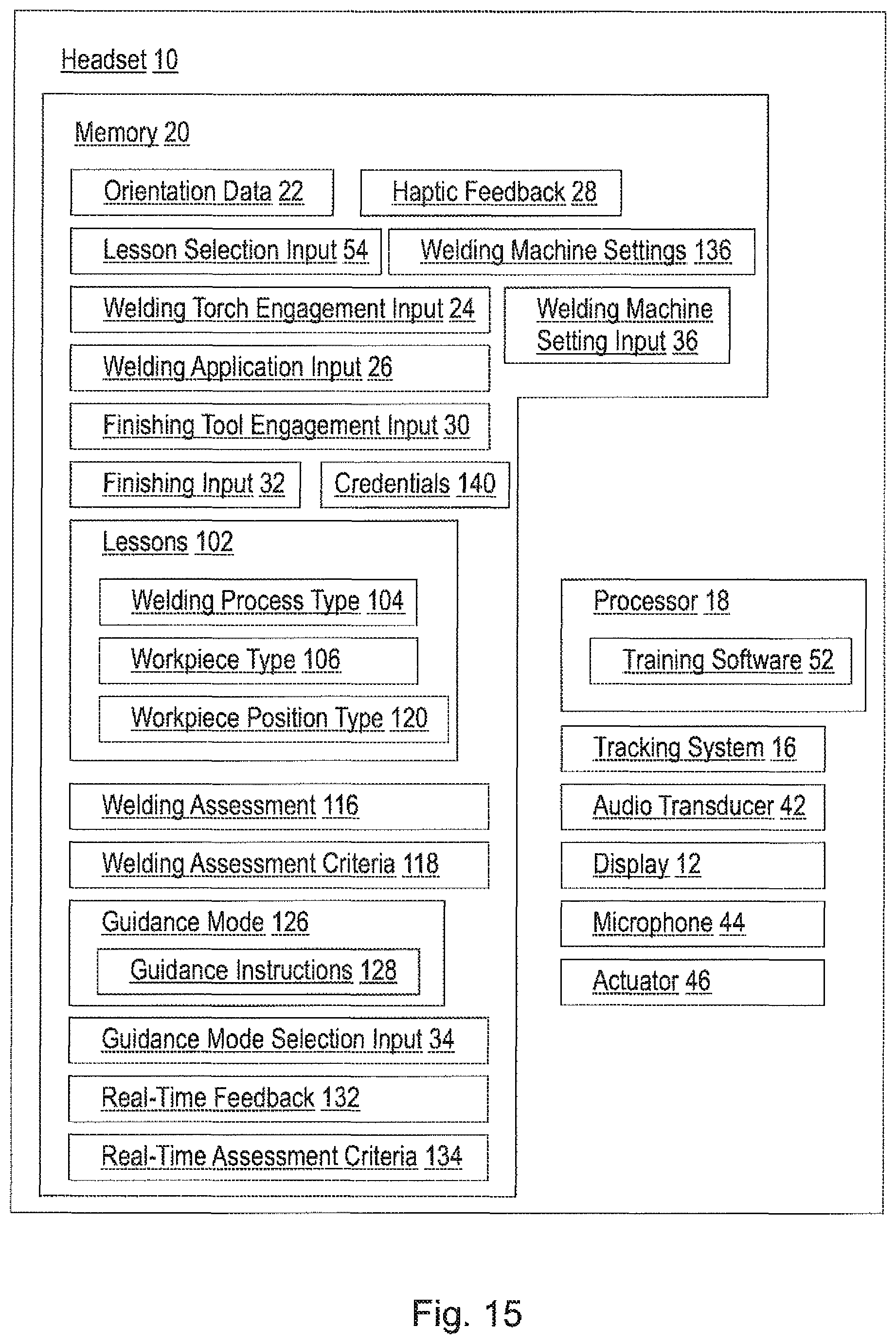 Patent US11783727 Figure 15 – Lesson-based virtual reality welding training system