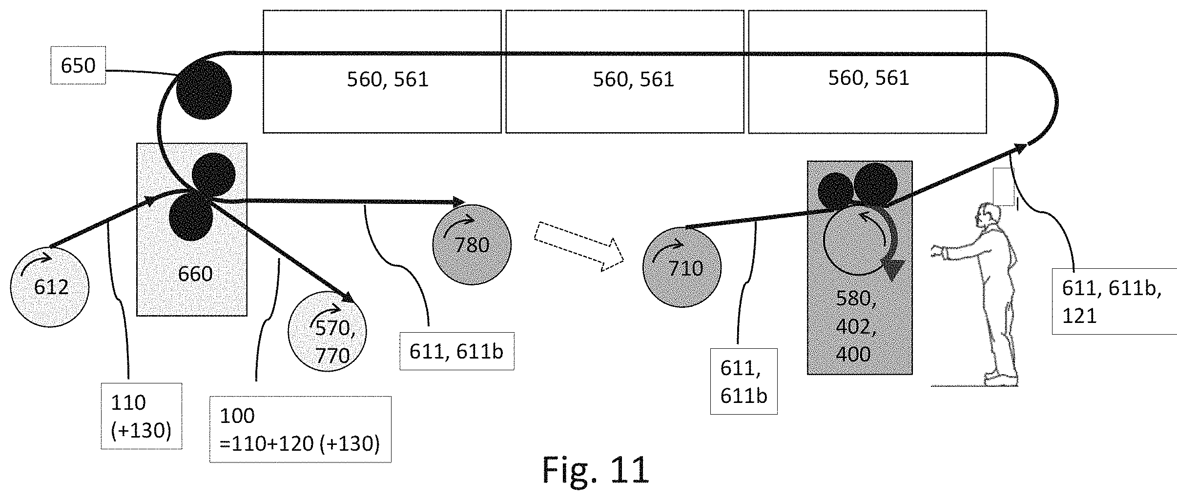Patent US11783730 Figure 11 – Linerless label