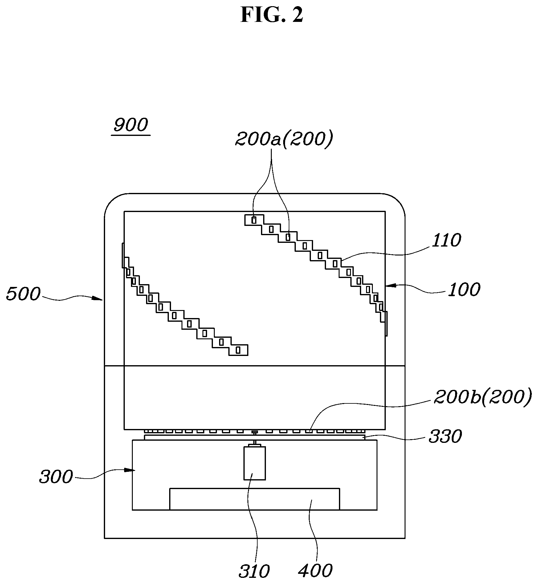Patent US11783736 Figure 2 – Lighting device for implementing image