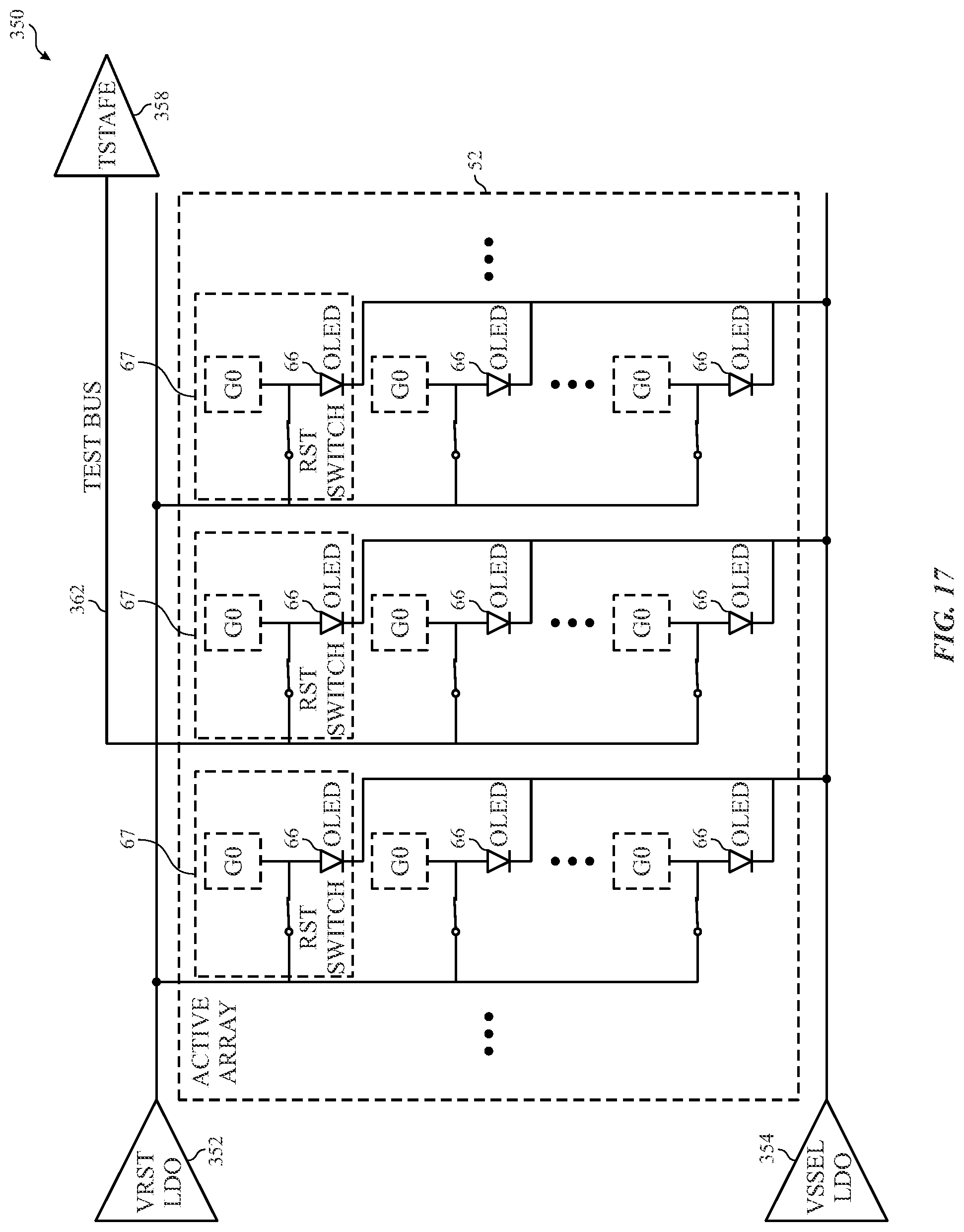 Patent US11783739 Figure 12 – On-chip testing architecture for display system