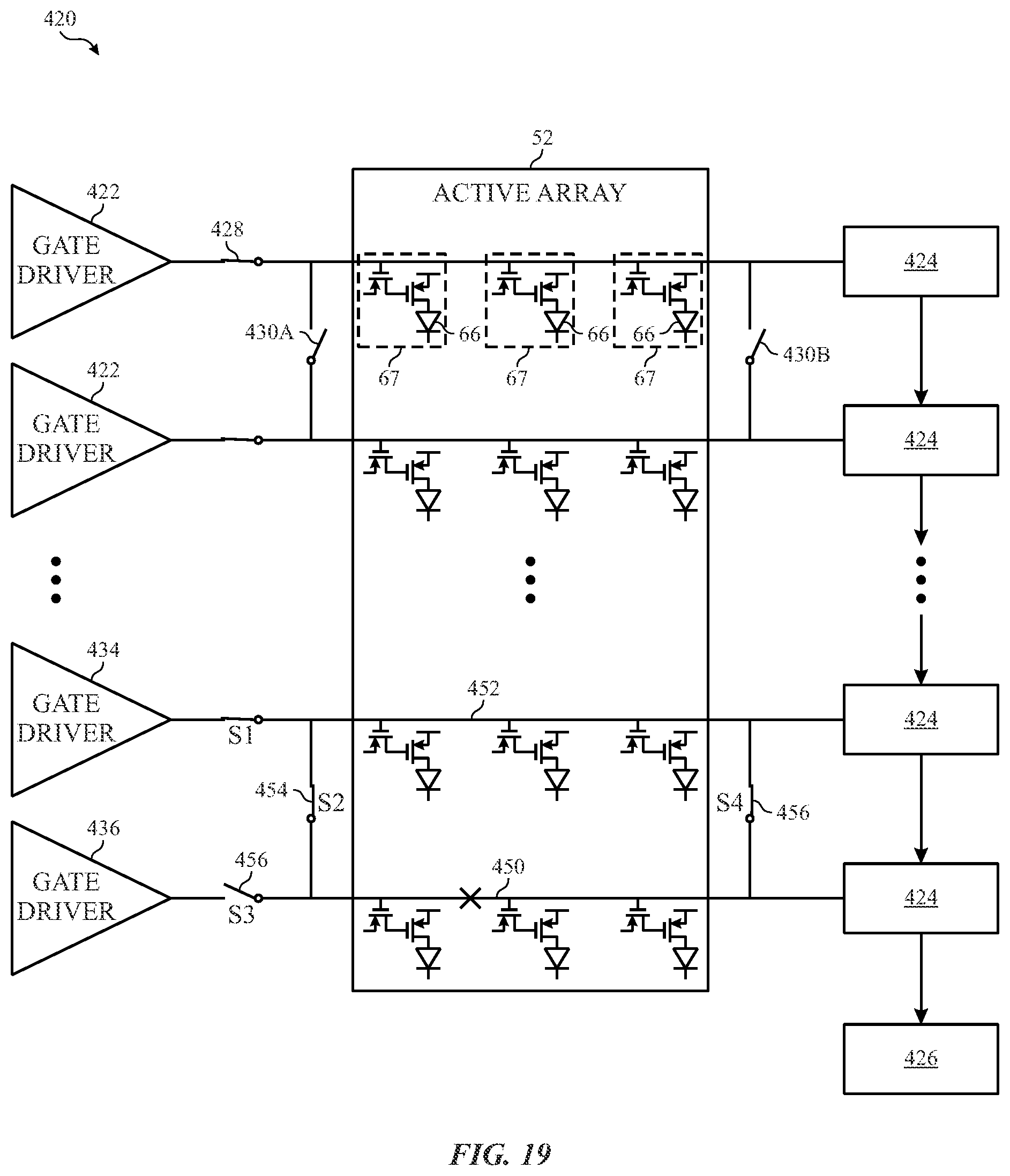 Patent US11783739 Figure 14 – On-chip testing architecture for display system