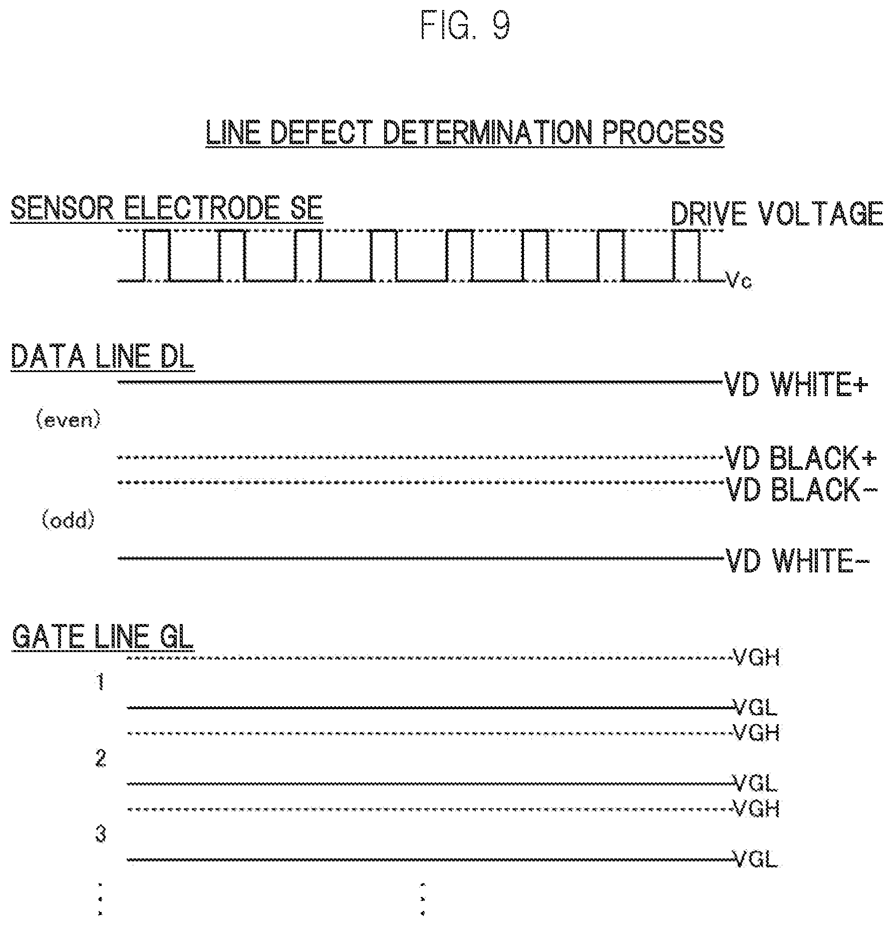Patent US11783741 Figure 9 – Liquid crystal display device and line defect detection method