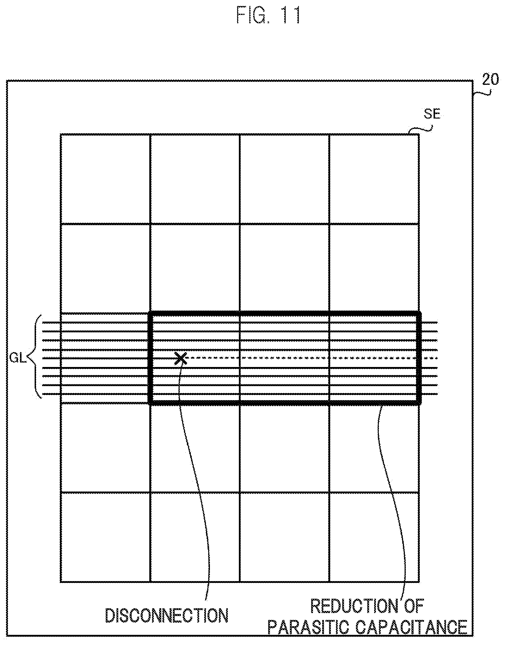 Patent US11783741 Figure 11 – Liquid crystal display device and line defect detection method