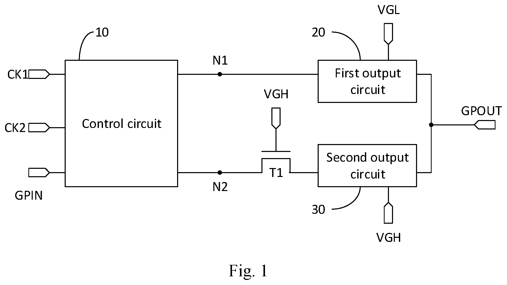 Patent US11783743 Figure 1 – Shifting register, driving method thereof, driving circuit and display device