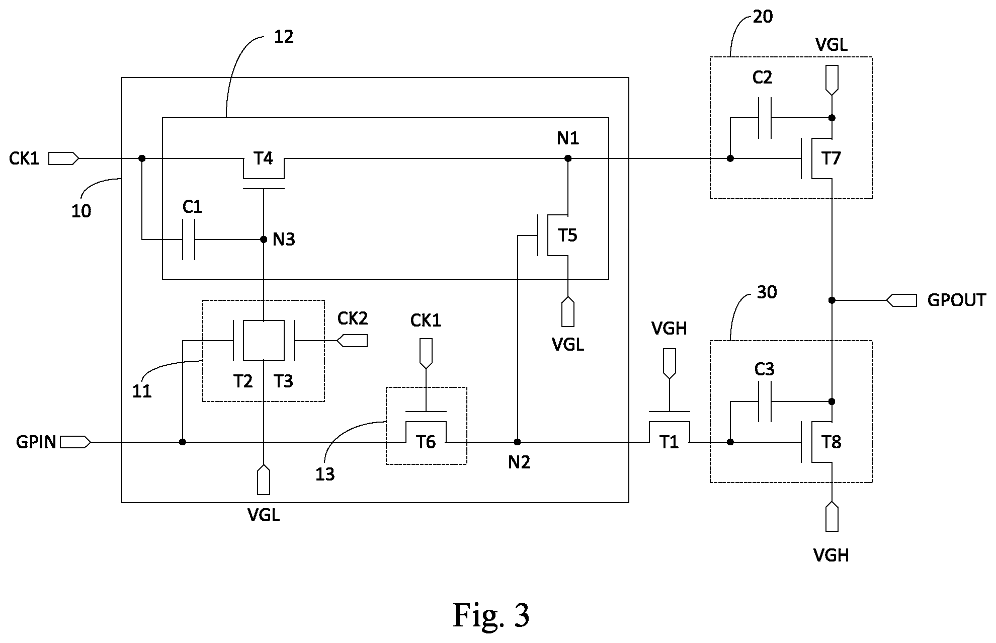 Patent US11783743 Figure 3 – Shifting register, driving method thereof, driving circuit and display device