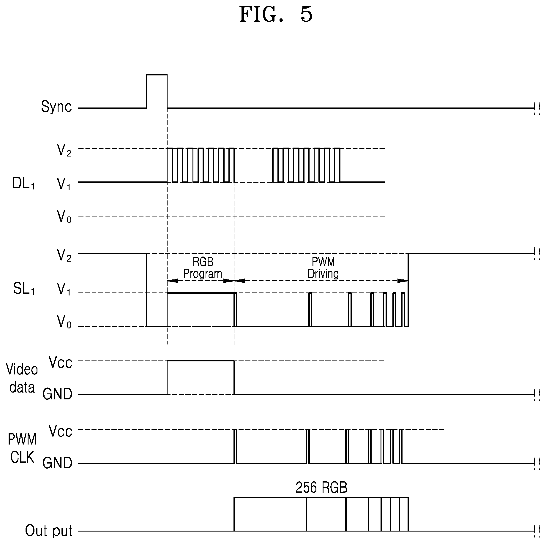 Patent US11783746 Figure 5 – Pixel having reduced number of contact points, and digital driving method