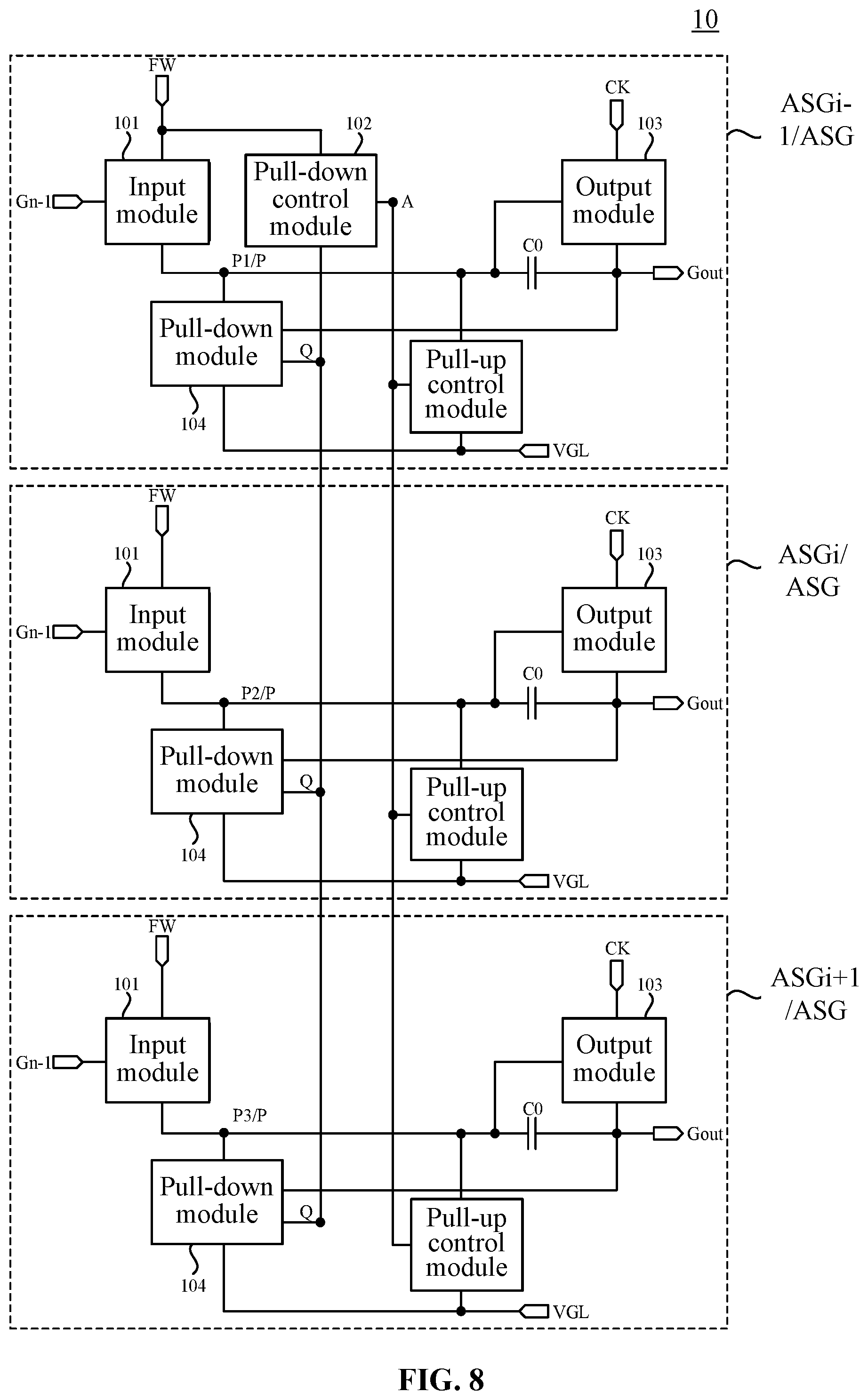 Patent US11783753 Figure 8 – Shift register circuit, display panel and display device
