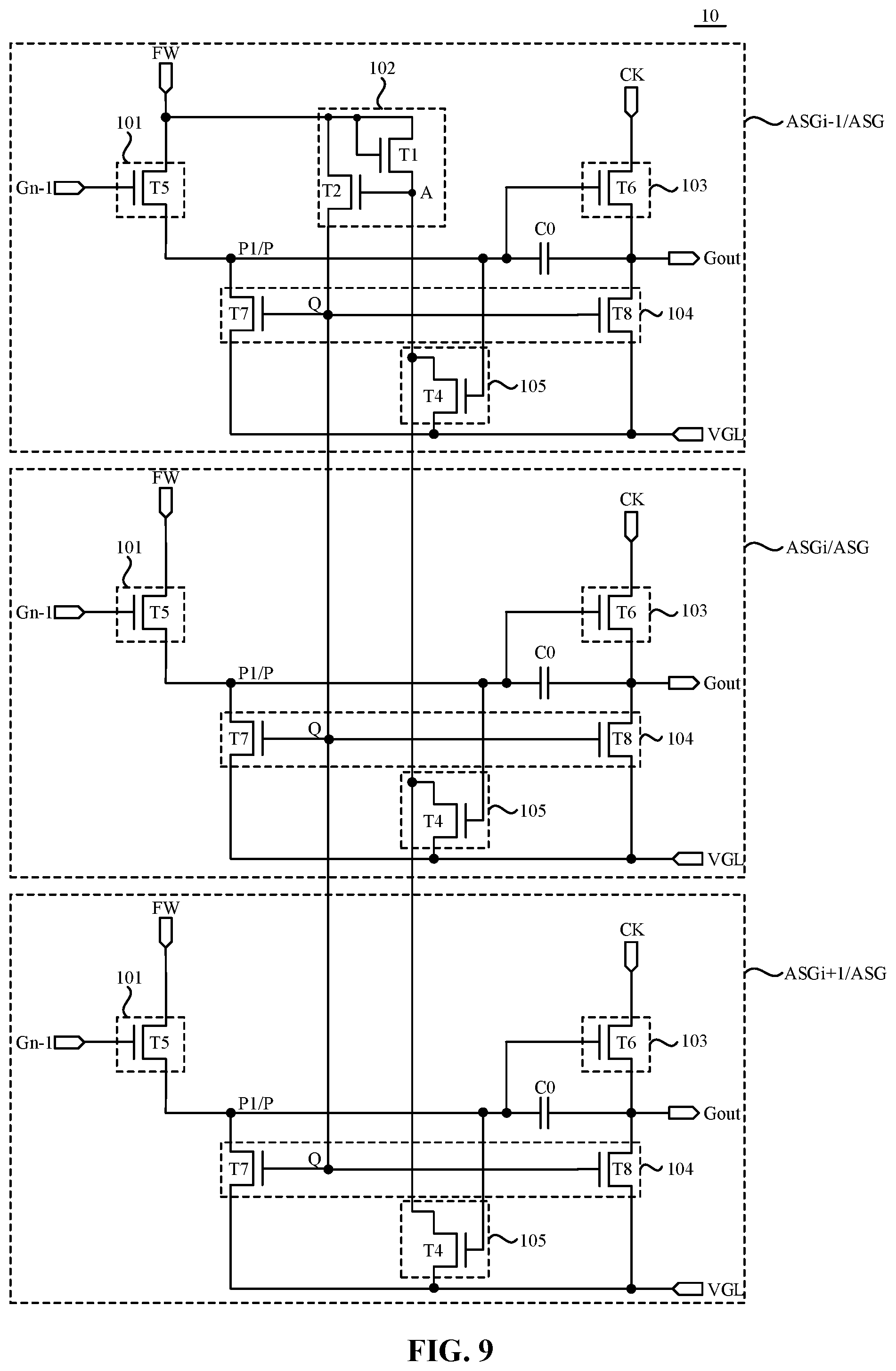 Patent US11783753 Figure 9 – Shift register circuit, display panel and display device