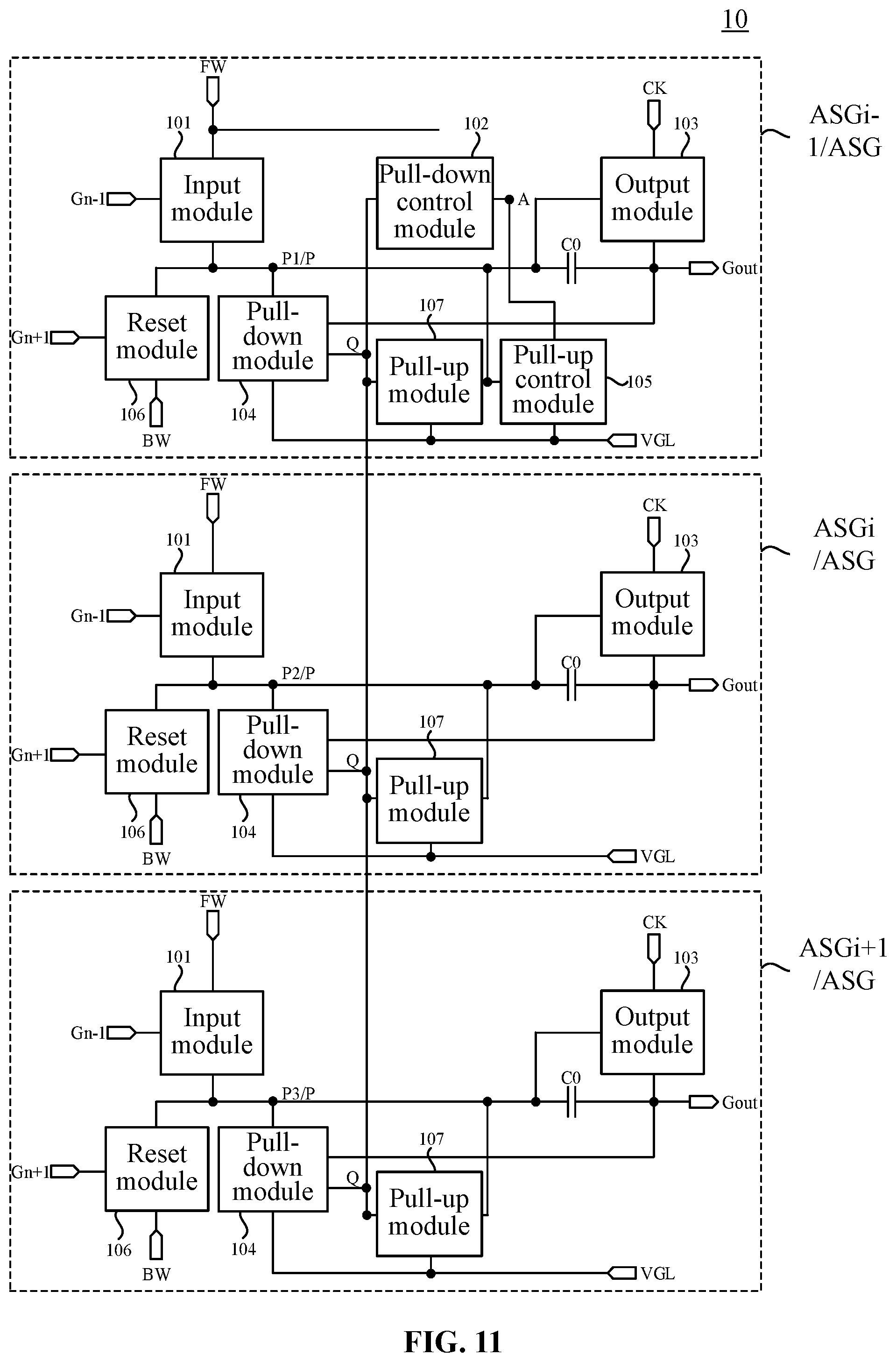 Patent US11783753 Figure 11 – Shift register circuit, display panel and display device