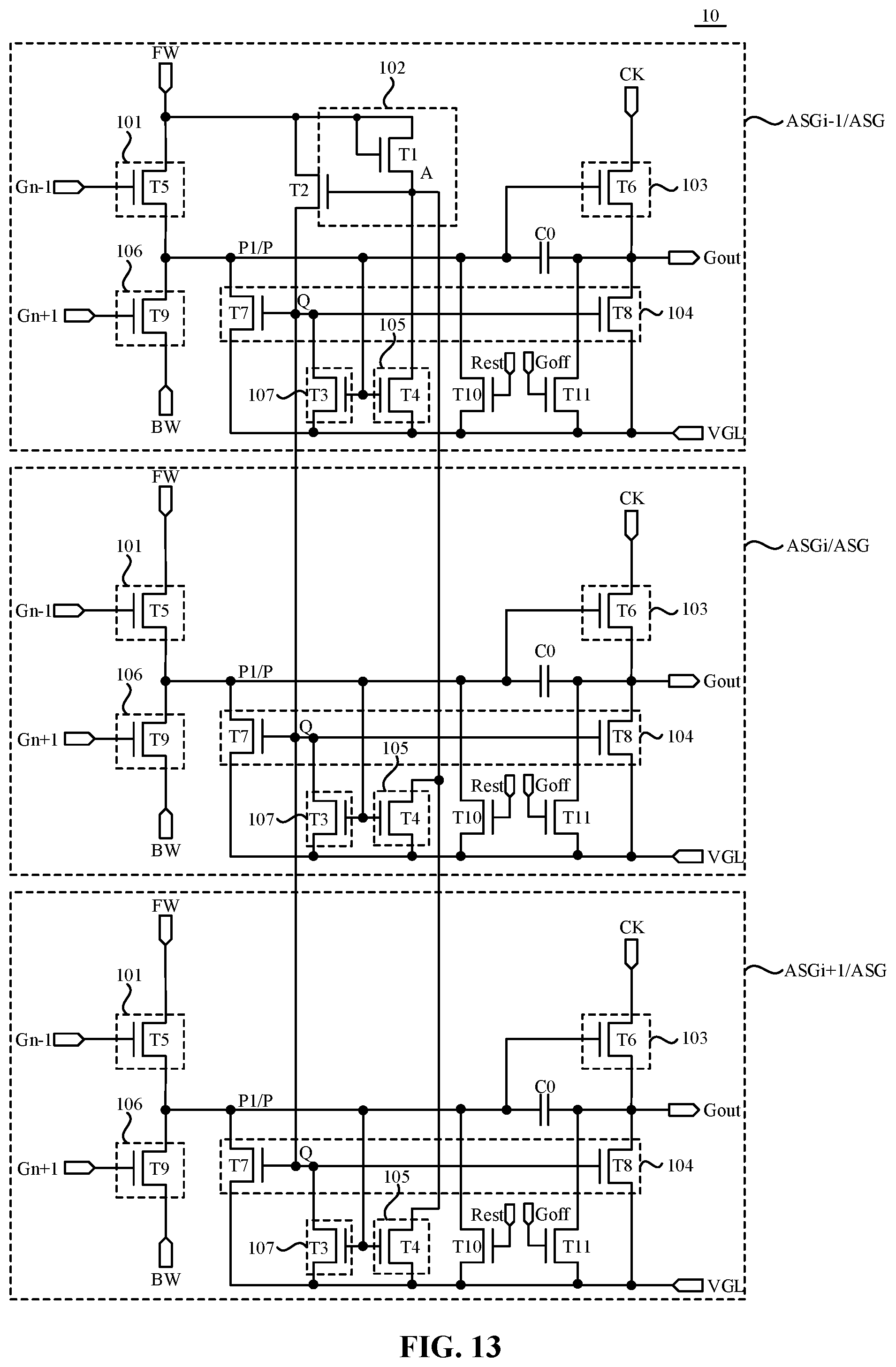 Patent US11783753 Figure 13 – Shift register circuit, display panel and display device